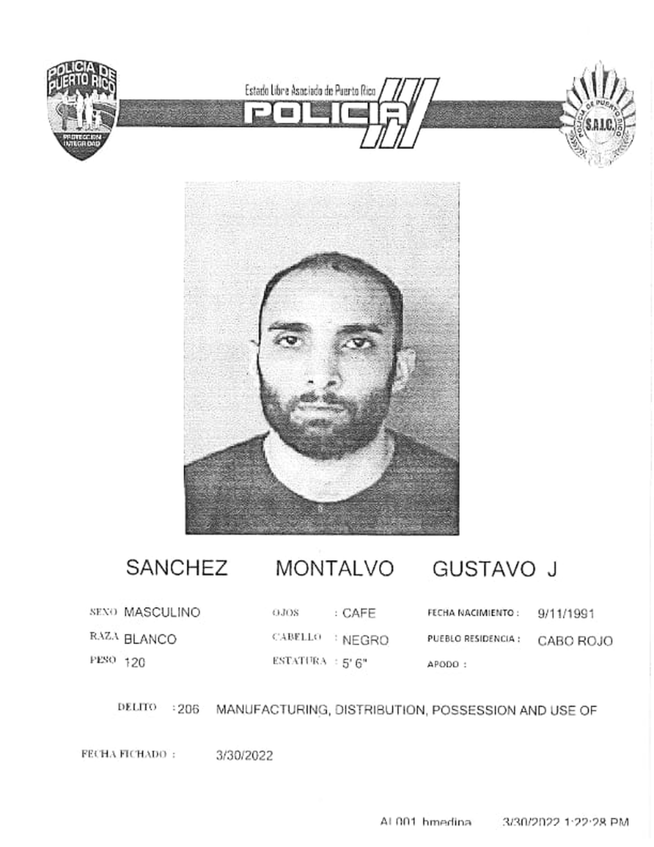 Gustavo J. Sánchez Montalvo fue acusado por el asesinato de un joven en el 2017, en Cabo Rojo, por el control de los puntos de drogas.