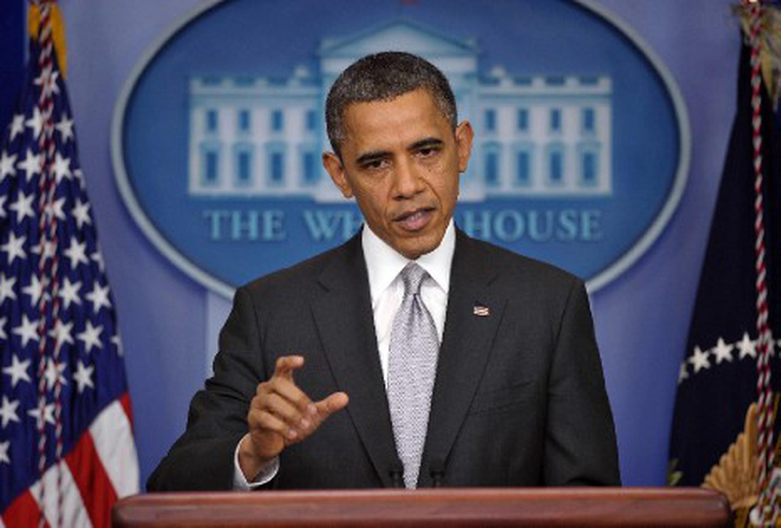 El presidente de Estados Unidos instó al partido republicano a trabajar en conjunto para resolver el "precipicio fiscal". (AFP/Mandel Ngan)