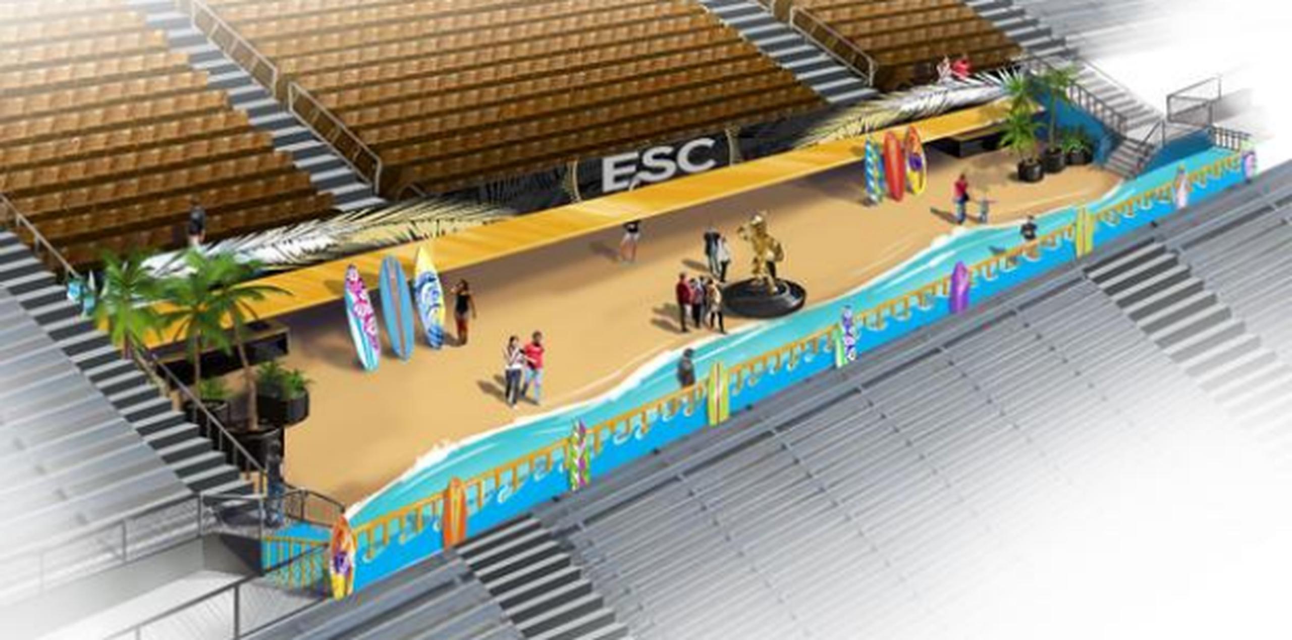 El East Side Club contará con un sun deck y un área bajo techo, al igual que con 15 televisores y acceso exlcusivo al terreno de juego. (Twitter.com)