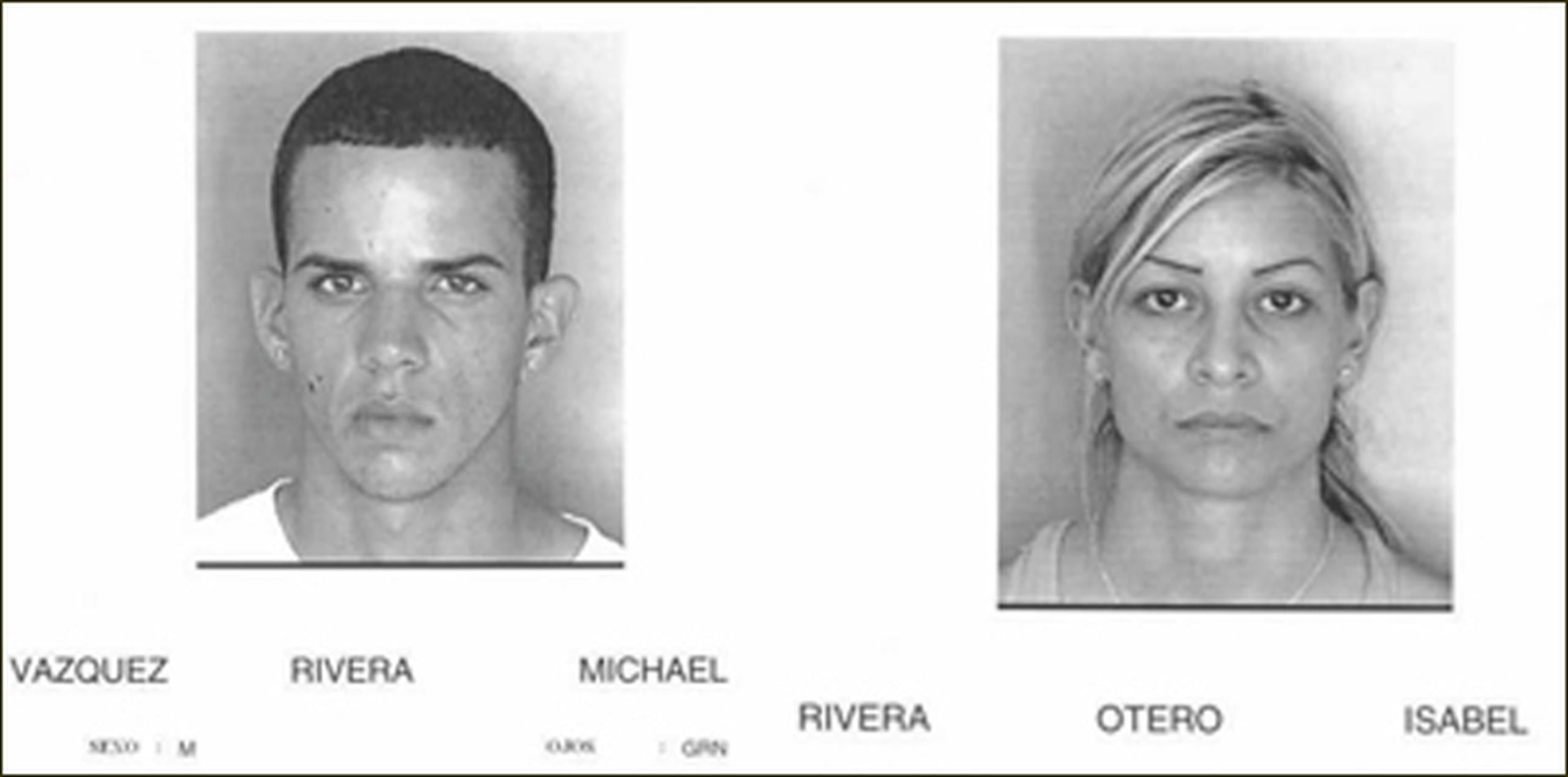 Michael Vázquez Rivera, de 21 años e Isabel Rivera Otero, de 27 años, ambos residentes de Ciales, fueron ingresados a prisión. (Suministrada)