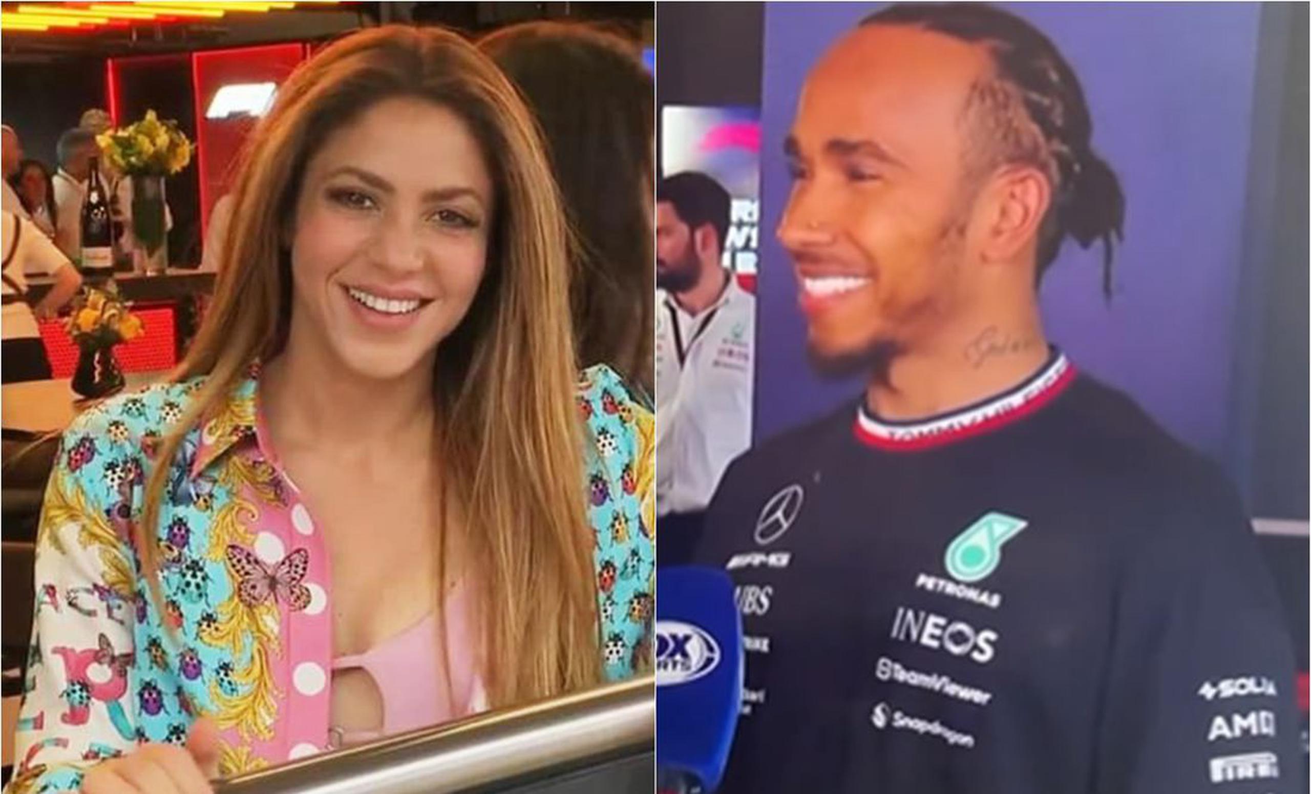 Shakira asistió al Grand Prix de la Fórmula 1 en España para apoyar a Lewis Hamilton, quien obtuvo el segundo lugar en la competencia.