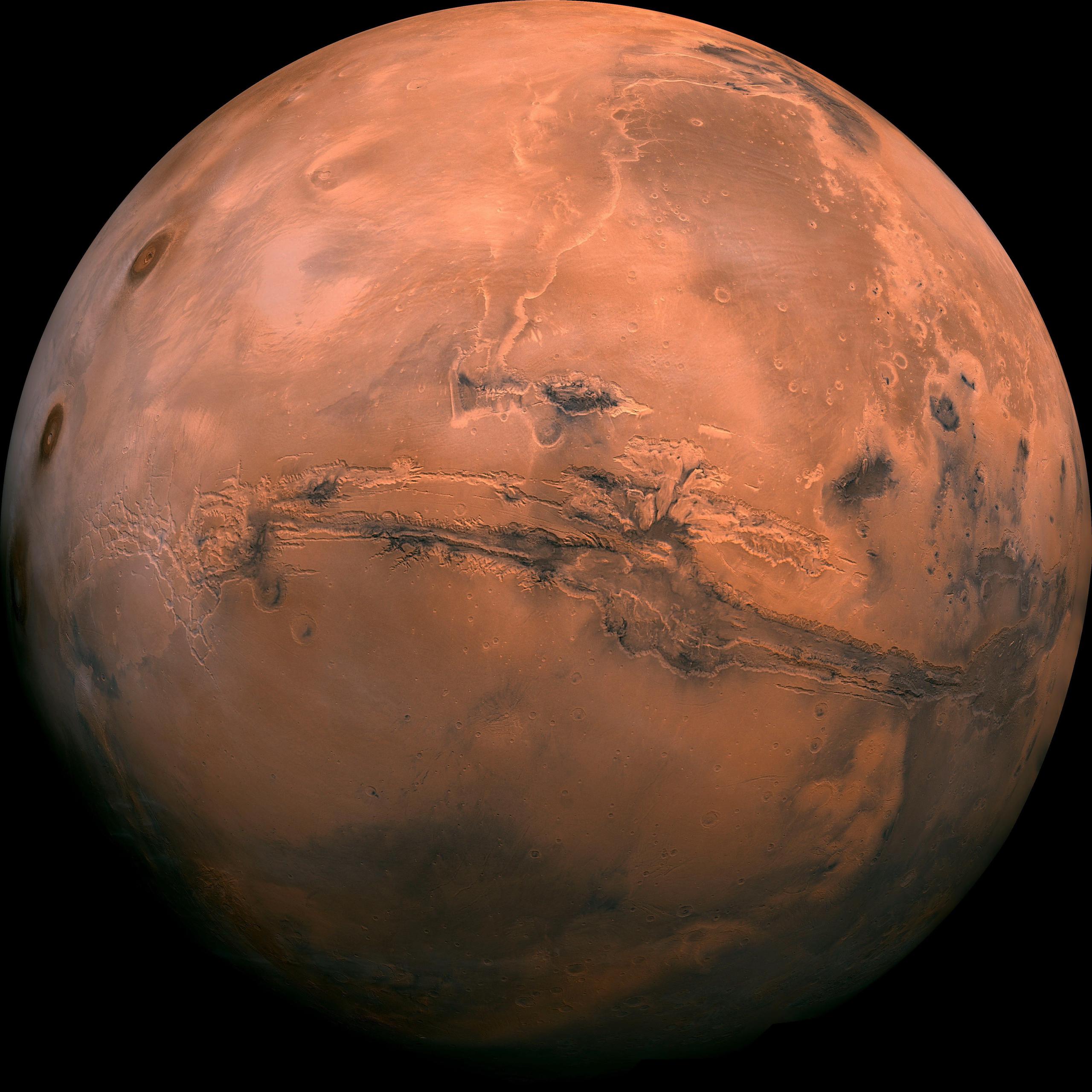 Fotografía sin fechar cedida por el Servicio Geológico de Estados Unidos (USGS), que muestra el planeta Marte. (USGS)