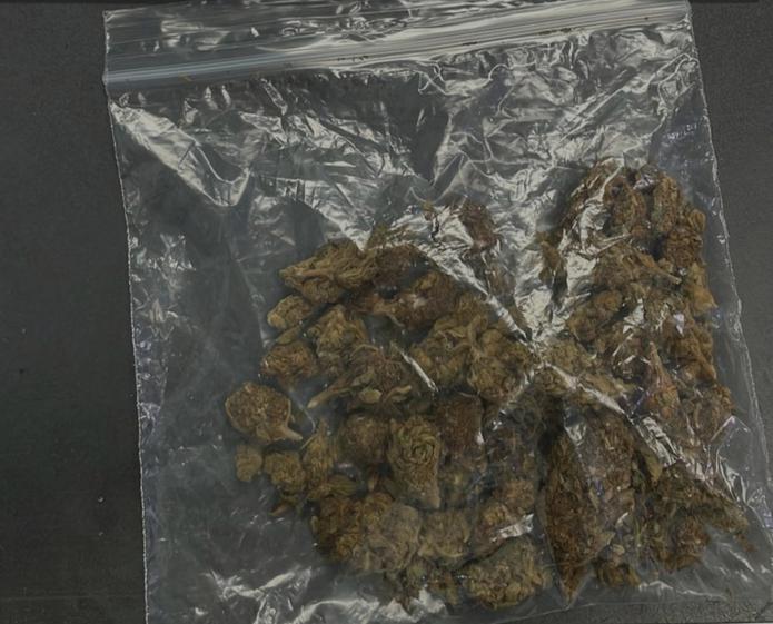 La Policía confiscó una bolsa de marihuana del joven de 19 años.