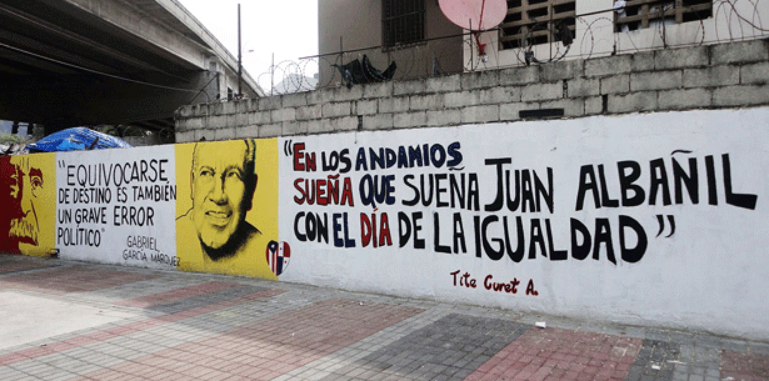 Mural de Cheo Feliciano y Gabriel García Márquez en Panamá. (gerardo.cordero@gfrmedia.com)