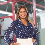 Saray López, presidenta  de la única fábrica de carritos de compra en el Caribe