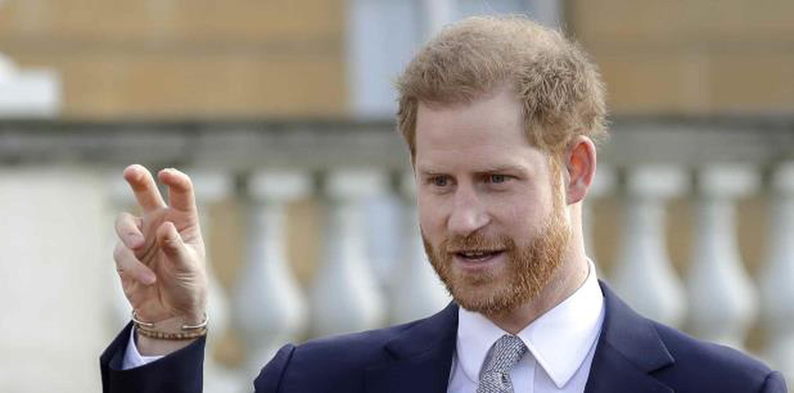El príncipe Harry en el Palacio de Buckingham hoy, jueves. (AP / Kirsty Wigglesworth)