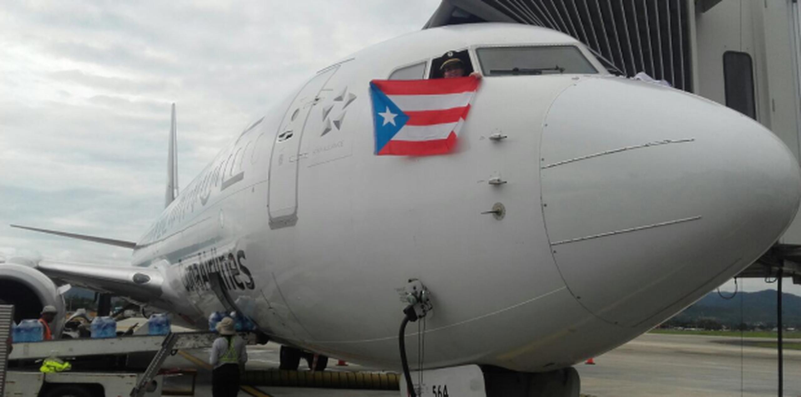 El vuelo se espera aterrice hoy poco después de la 1:00 p.m. (Suministrada)
