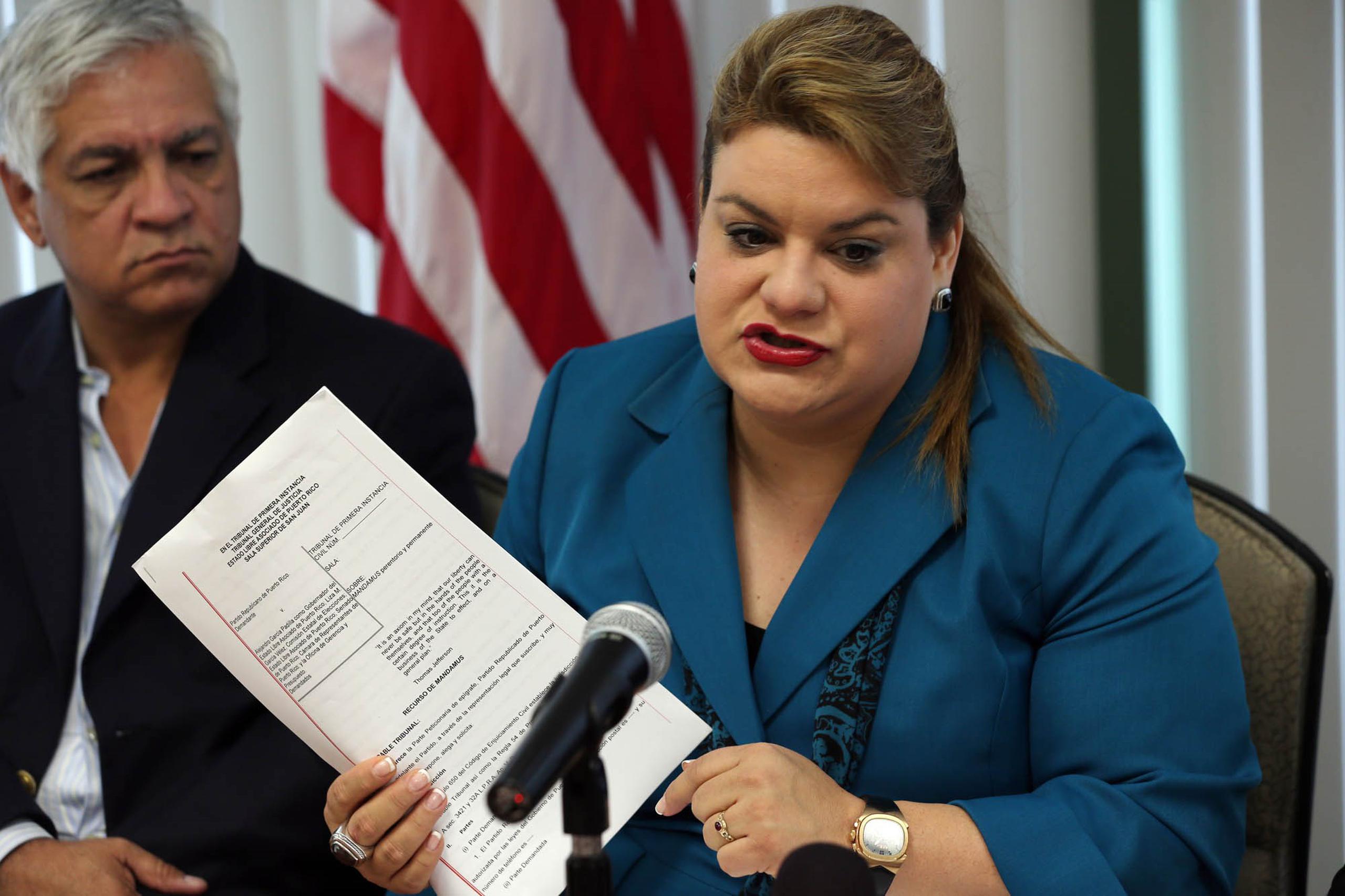 Edwin Mundo y Jenniffer González, del Partido Republicano en Puerto Rico.