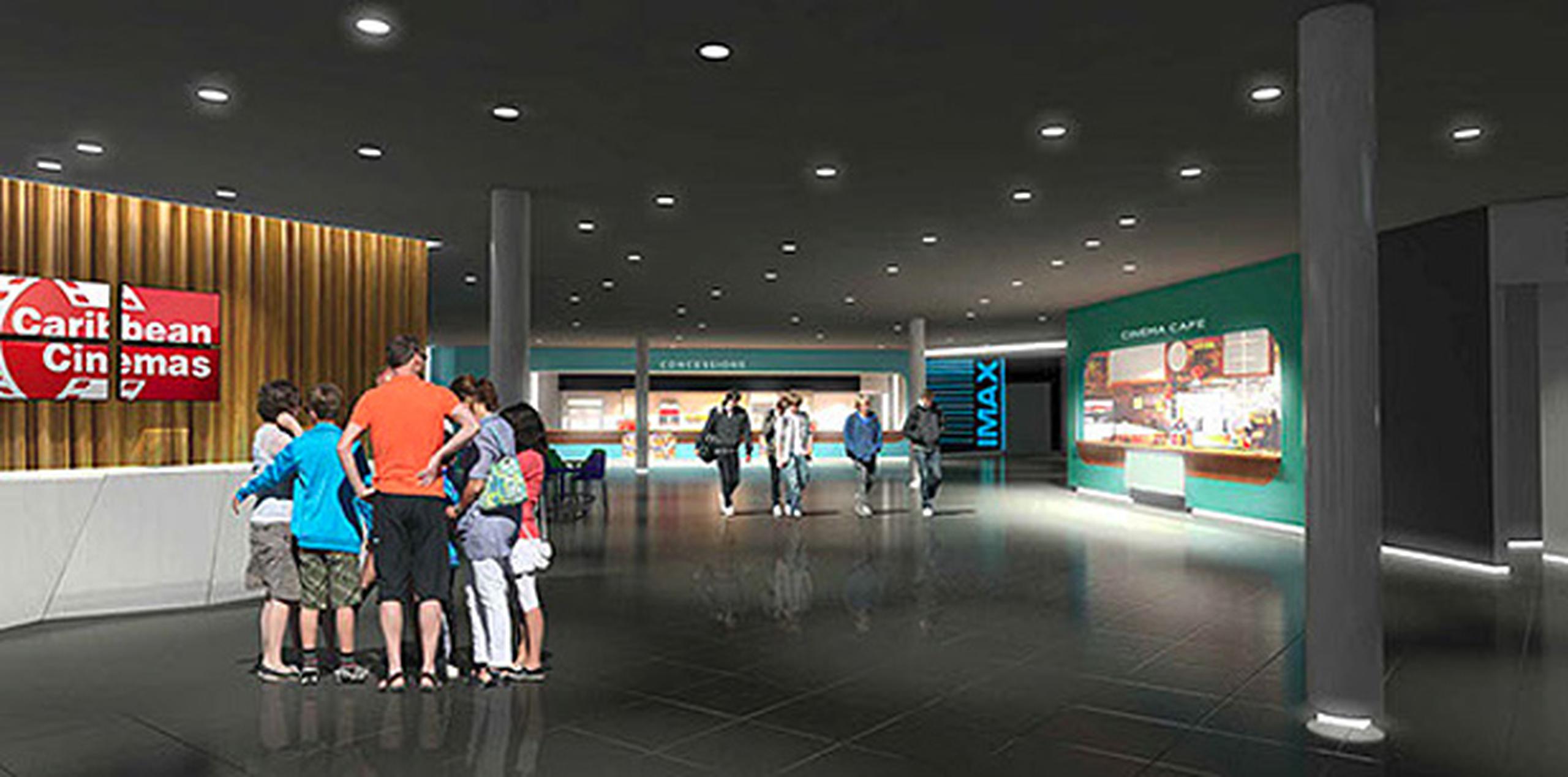 Así luciría el interior de los renovados cines de Montehiedra, que contará con nuevas salas con tecnología IMAX y 4DX. (Suministrada)