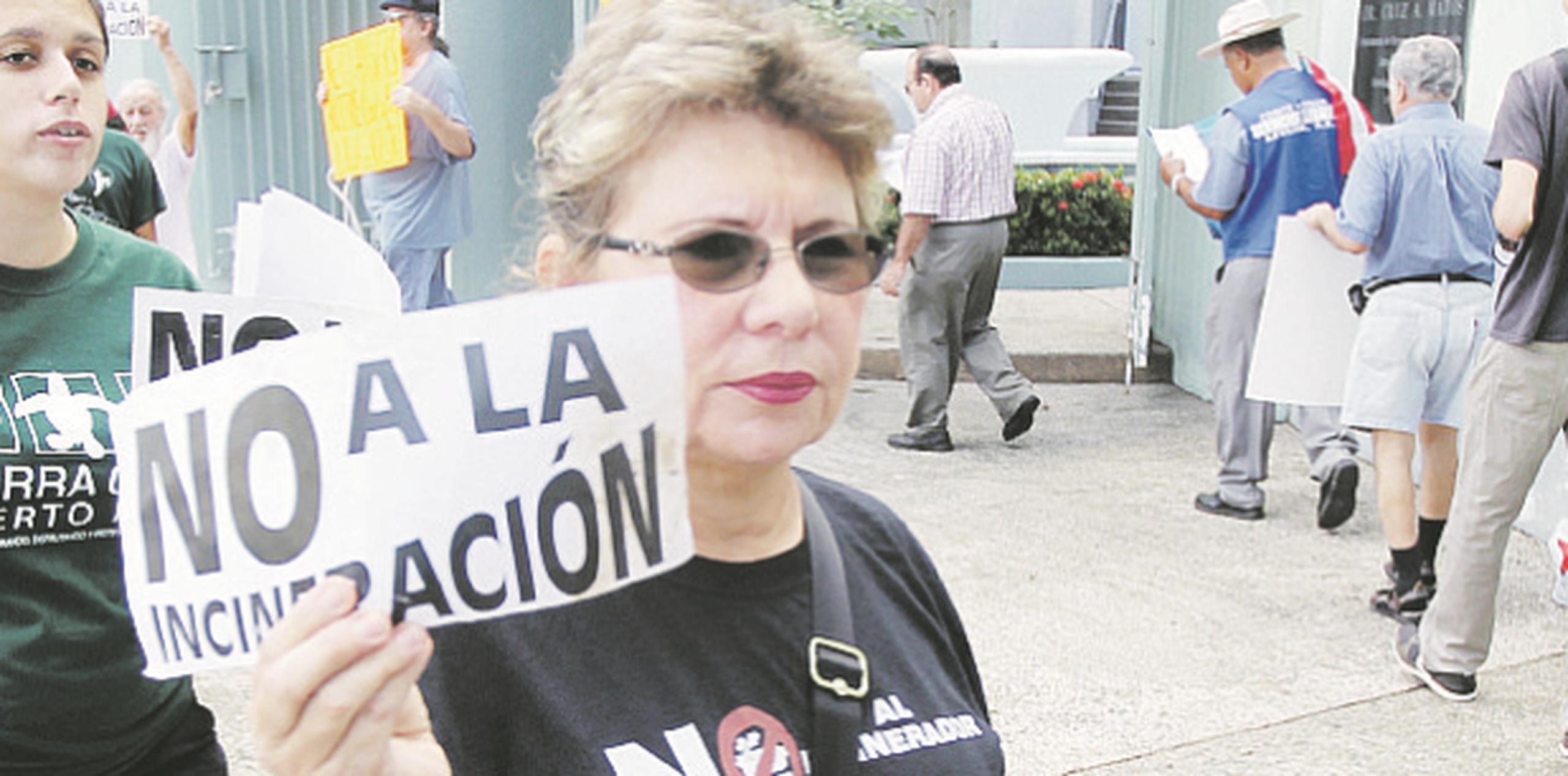 Myrna Conty, coordinadora de la Coalición de Organizaciones Anti Incineración (ARCHIVO)
