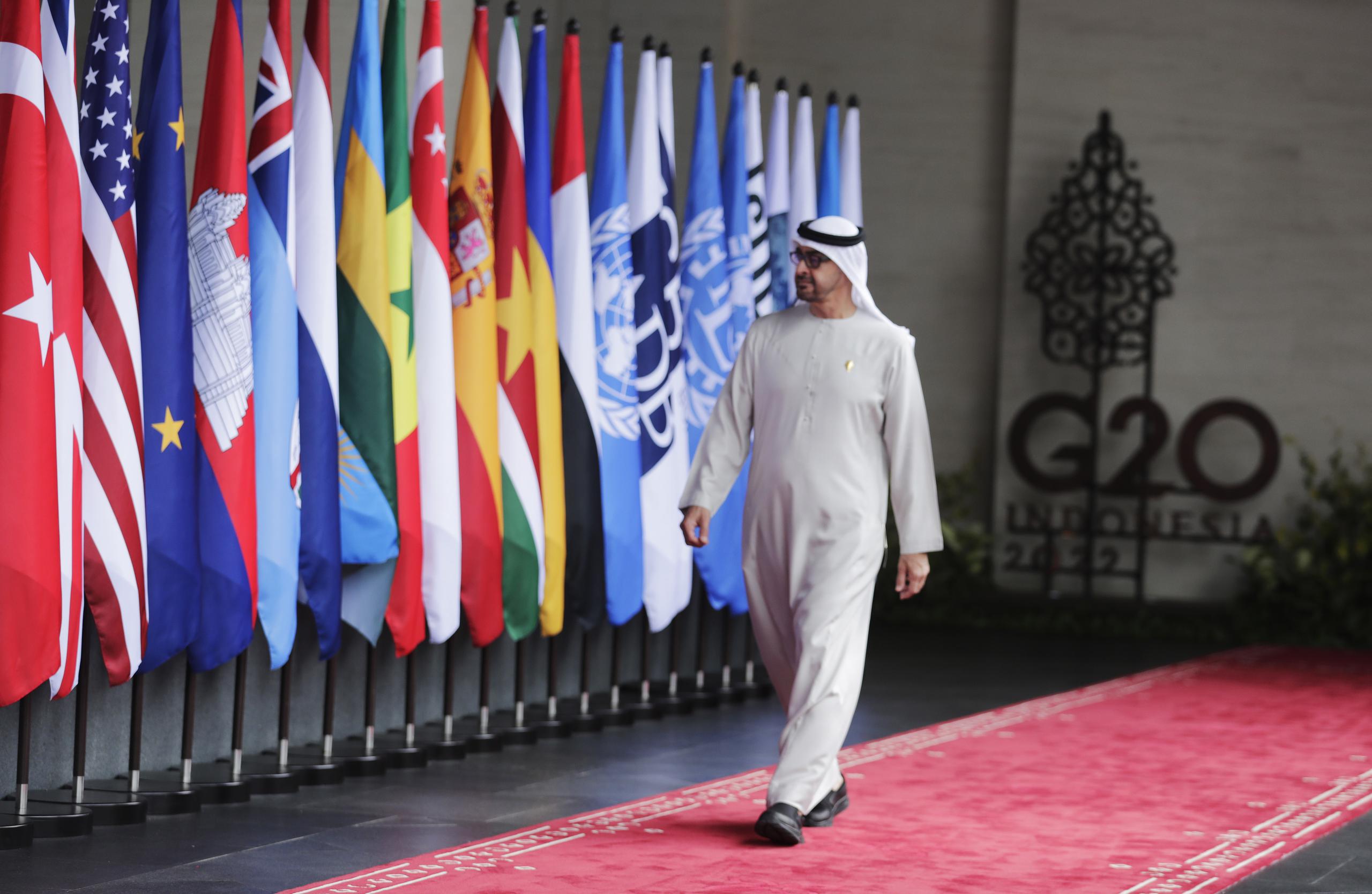 El presidente de Emiratos Árabes Unidos (EAU), Mohamed bin Zayed Al Nahyan. (EFE/EPA/MAST IRHAM / POOL)