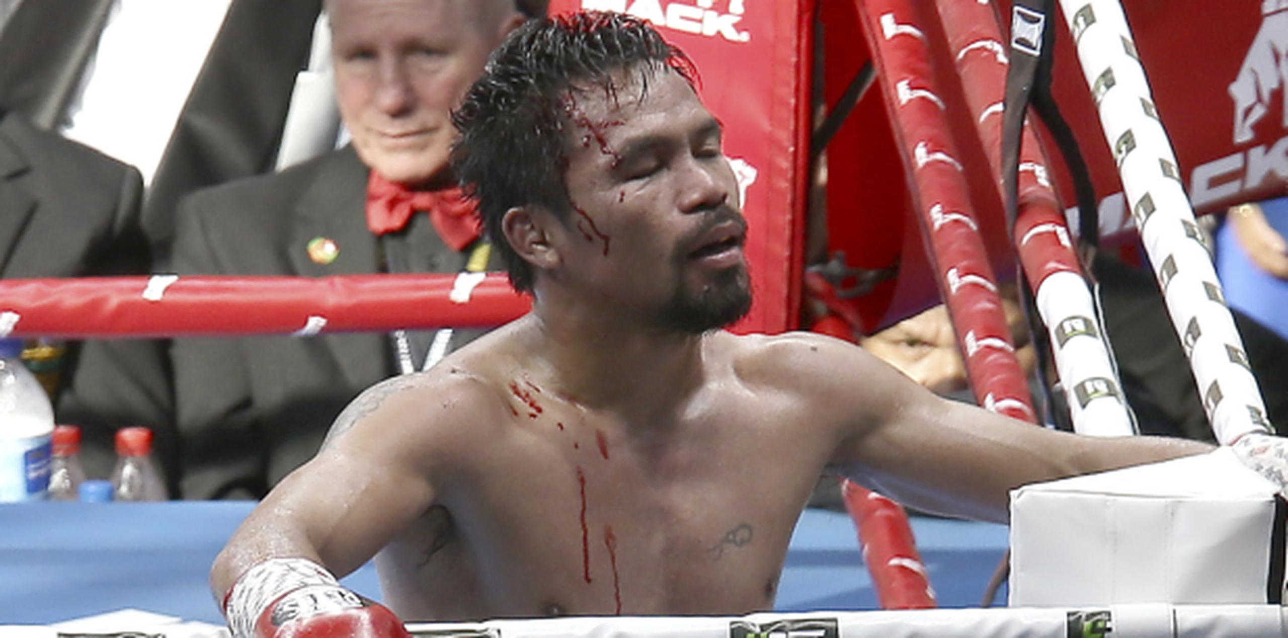 Manny Pacquiao perdió por decisión unánime su pelea contra Jeff Horn, en un veredicto que muchos consideraron injusto. (AP Photo/Tertius Pickard)