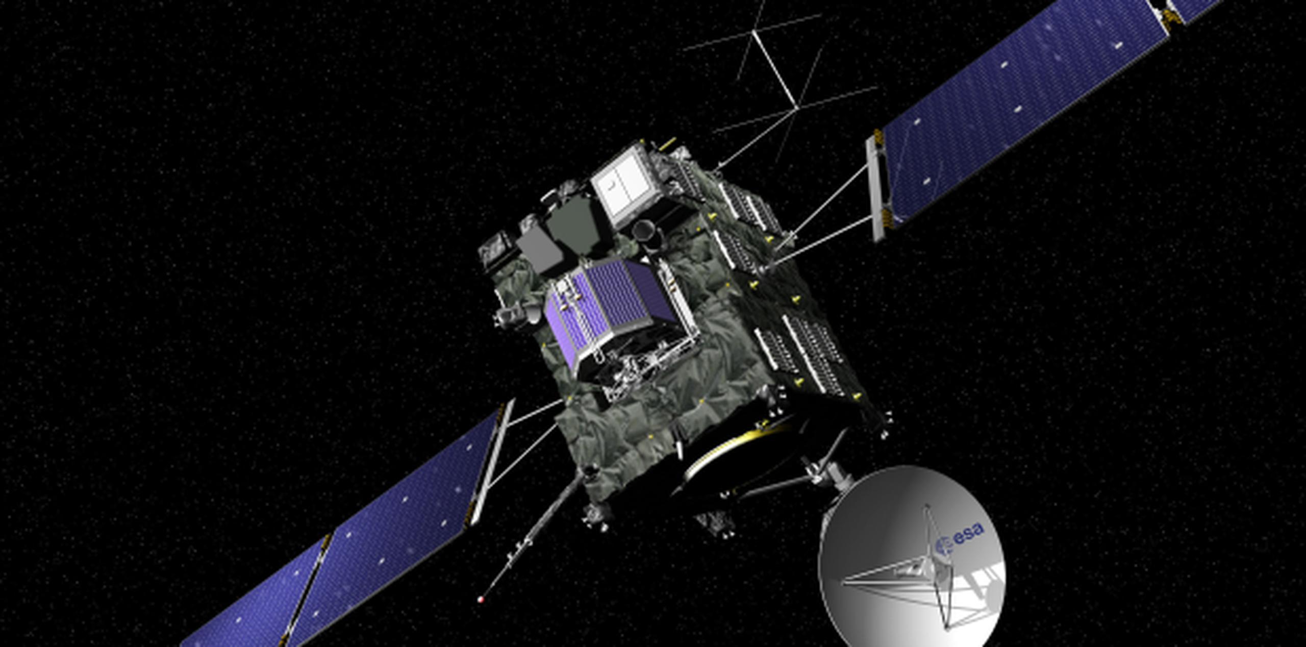 Tras años de servicio, en su misión final la sonda espacial Rosetta intentará posarse en la superficie del cometa 67P/Churyumov-Gerasimenko. (J. Huart/ESA via AP)

