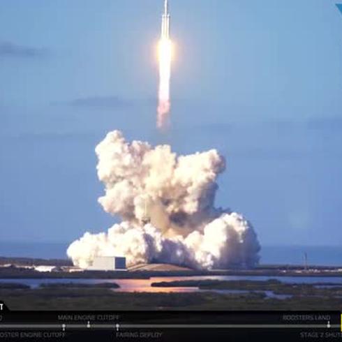 El cohete más potente del mundo inicia su primer vuelo
