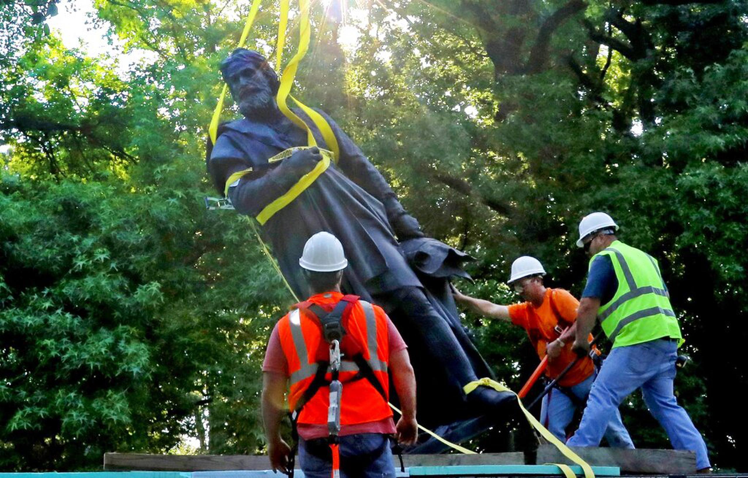 La estatua estaba en el Parque Tower Grove, en la ciudad de San Luis.