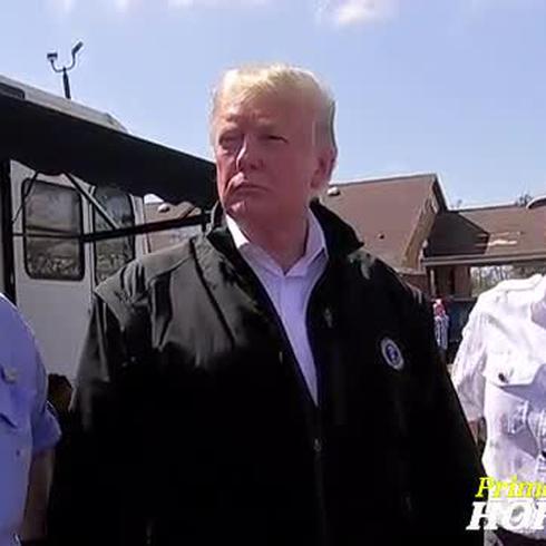 Donald Trump visita Florida casi una semana después del paso del huracán Michael