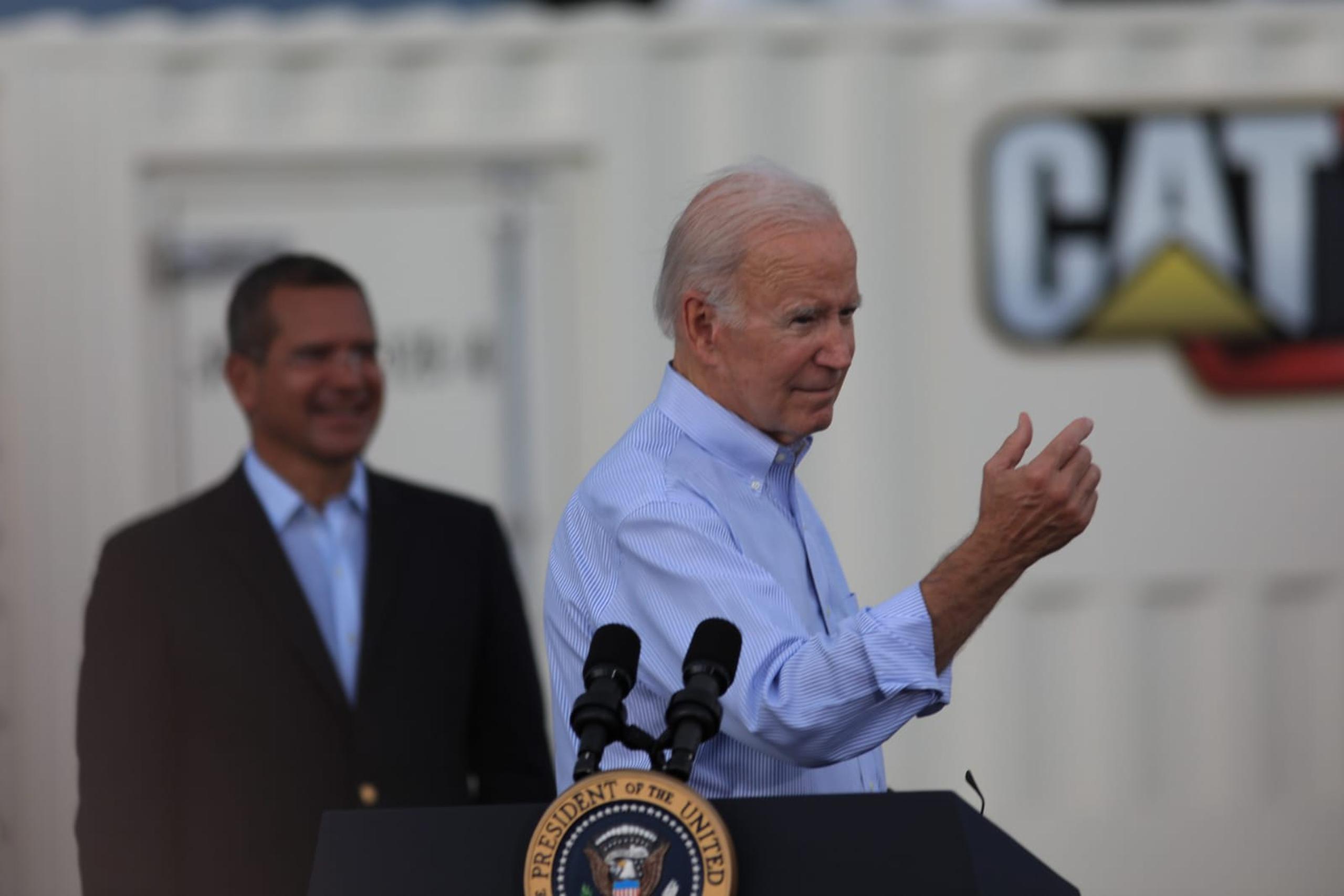 El presidente Joe Biden en su visita a la Isla.