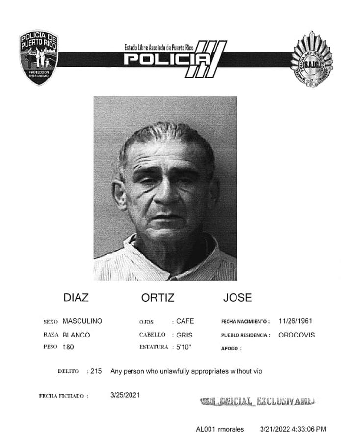 José Díaz Ortiz de 61 sños, fue encontrado con golpe en diferentes partes del cuerpo en un vertedero clandestio y falleció posteriormente en el Centro Médico.