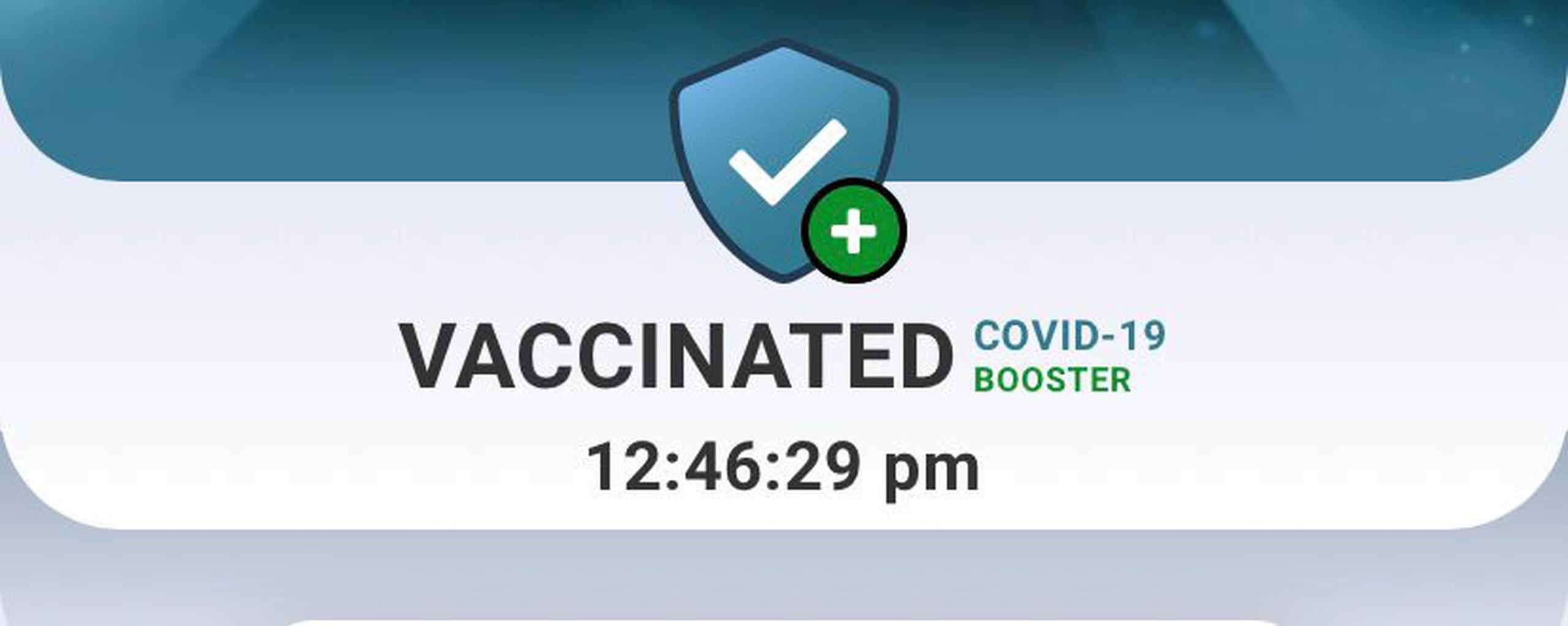 Así luce la actualización de la VACU-ID si recibió la dosis de refuerzo contra el coronavirus.