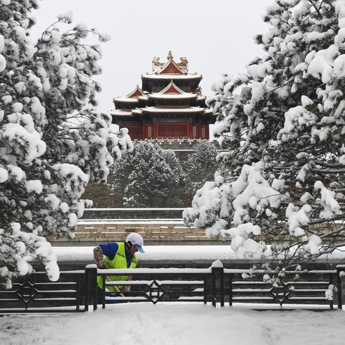 FOTOS: Fuertes nevadas y frío intenso afecta el centro de China 