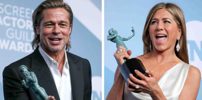Brad Pitt y Jennifer Aniston fueron dos de los ganadores hoy de los premios del Sindicato de Actores (SAG). (AP)