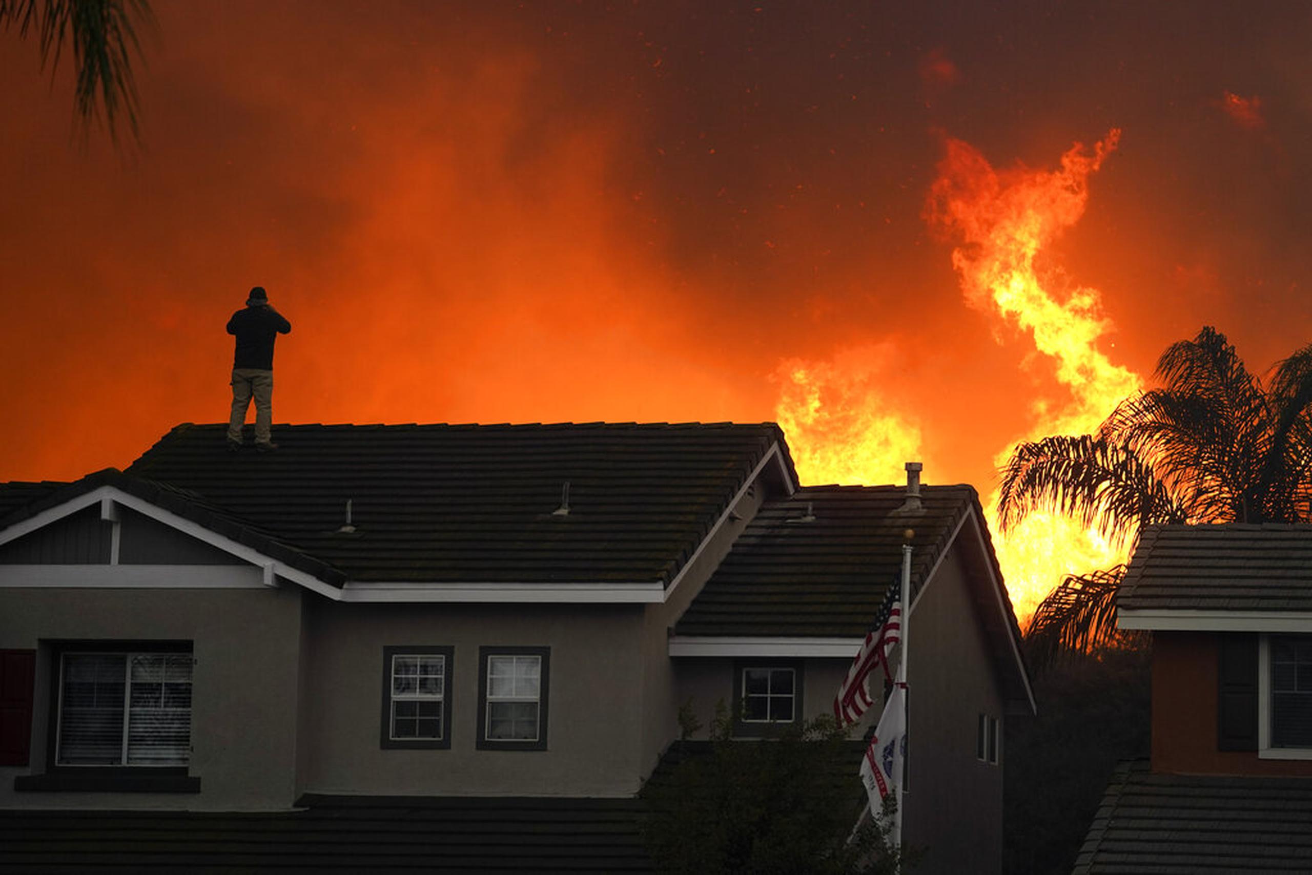 La escena del incendio forestal en Chino Hills, California el pasado 27 de octubre.