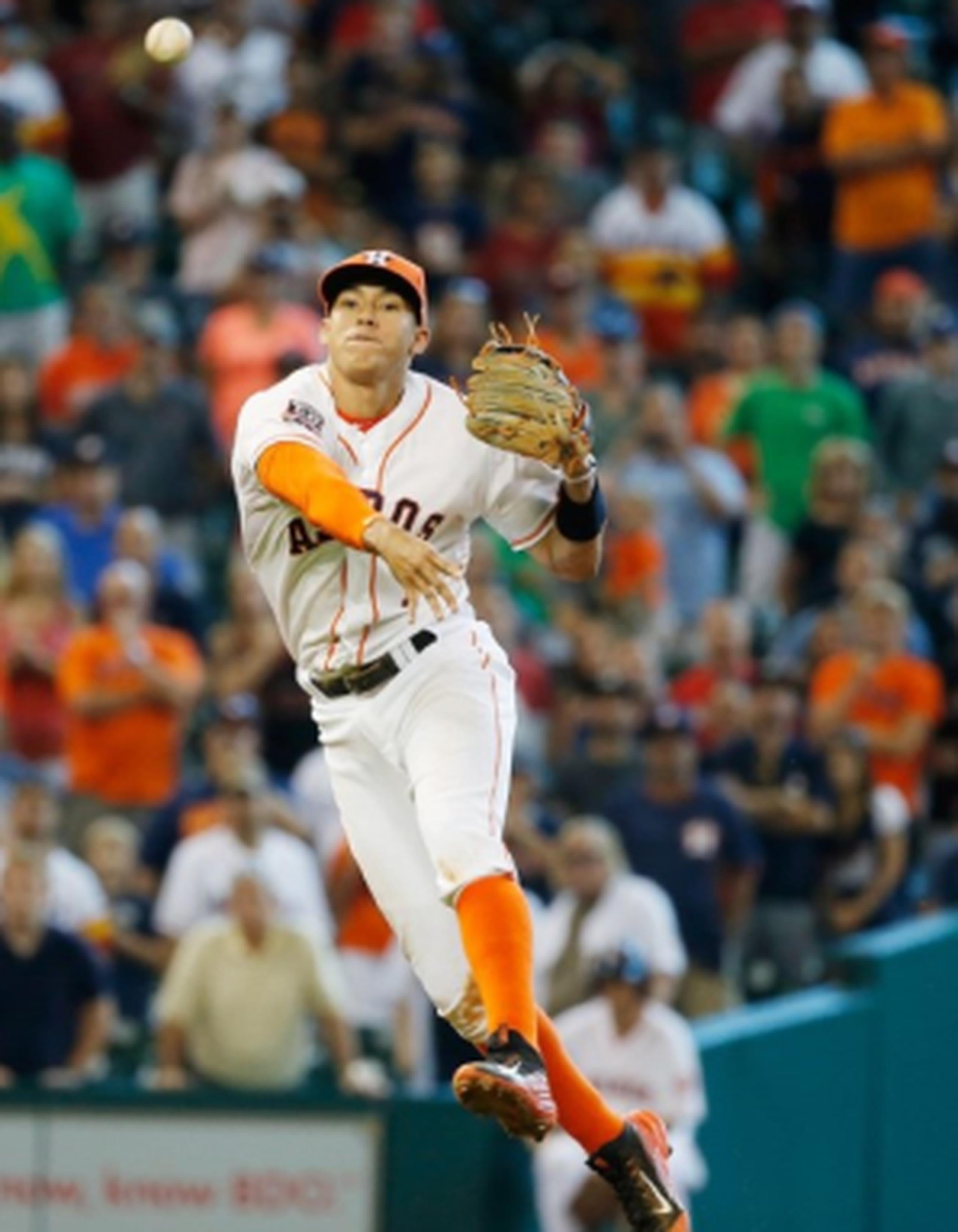 Carlos Correa ya cuenta con 13 cuadrangulares en uniforme de los Astros de Houston. (Scott Halleran/Getty Images/AFP)