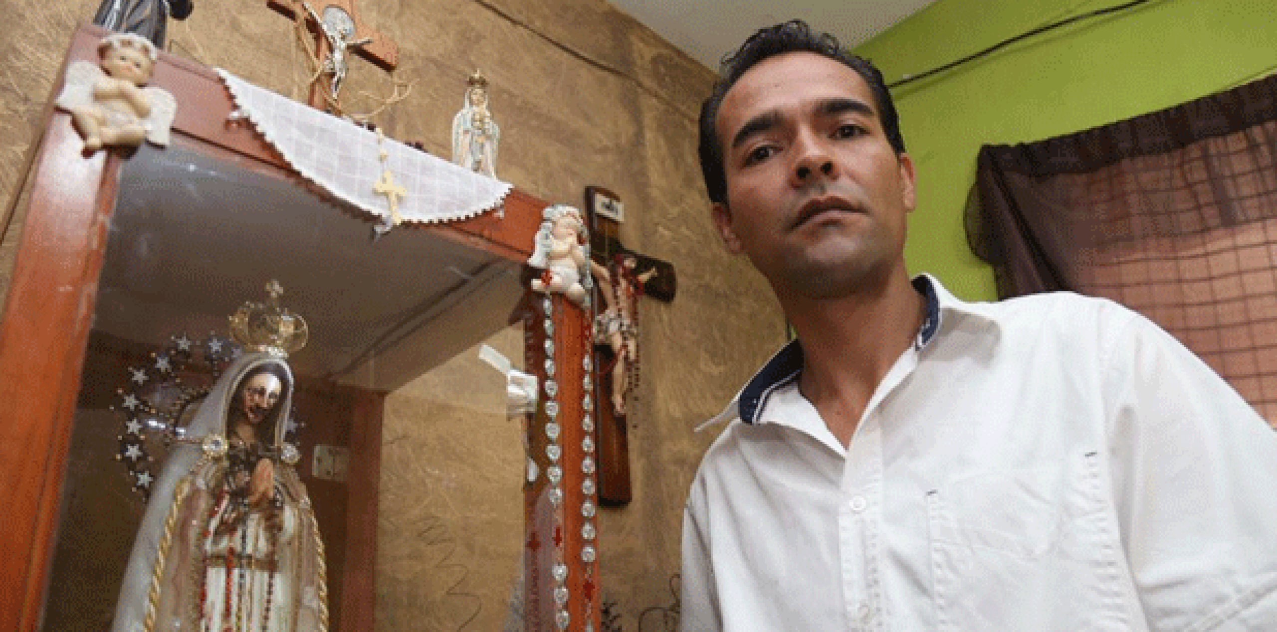 ulio César Zepeda es el dueño de la figura religiosa. (twitter.com/muralcom)