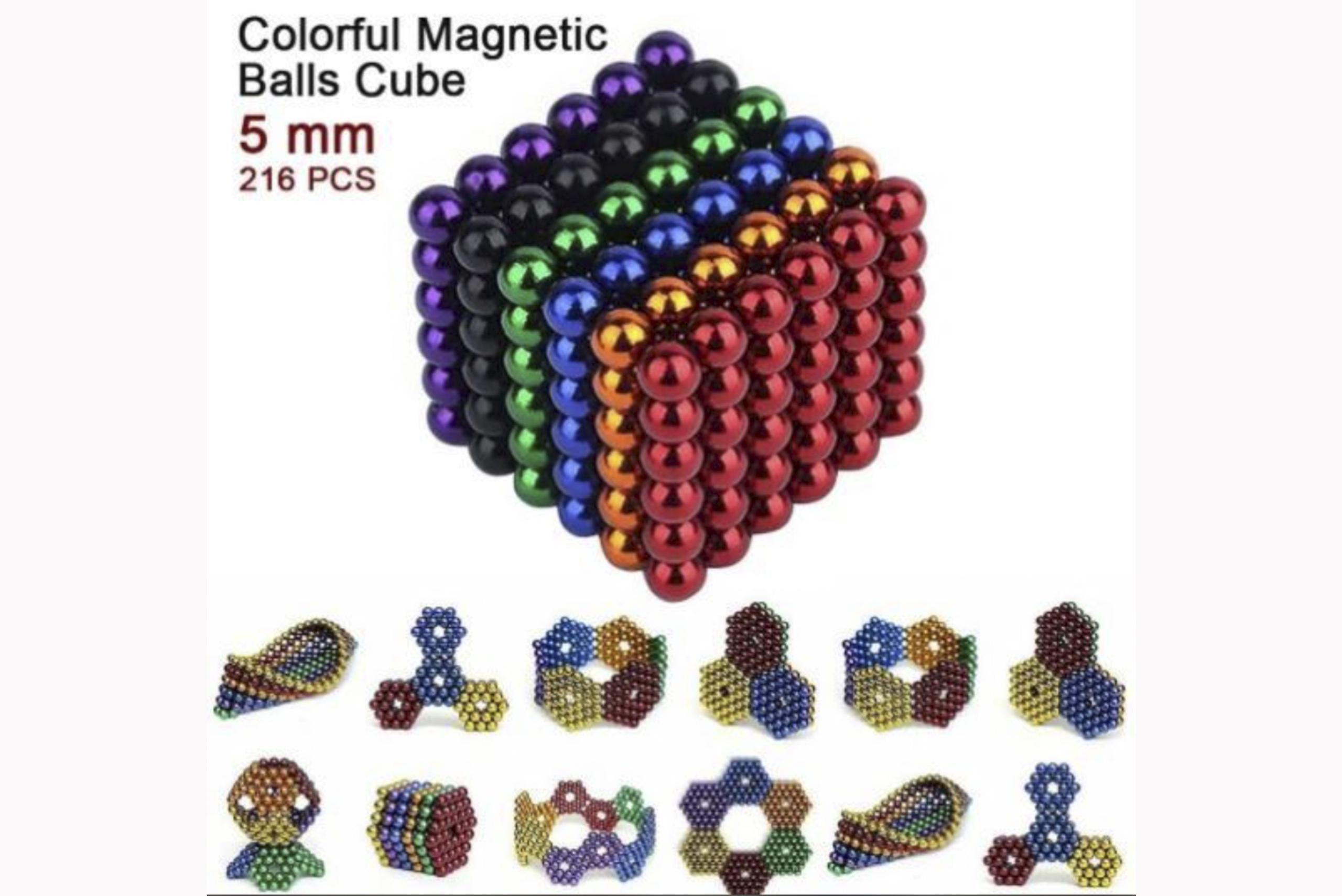El Relax 5mm Science Kit contenía 216 pequeñas bolas magnéticas multicolores, con lo que la CPSC llamó un "fuerte flujo magnético", que representan un riesgo a la salud de ser tragadas.