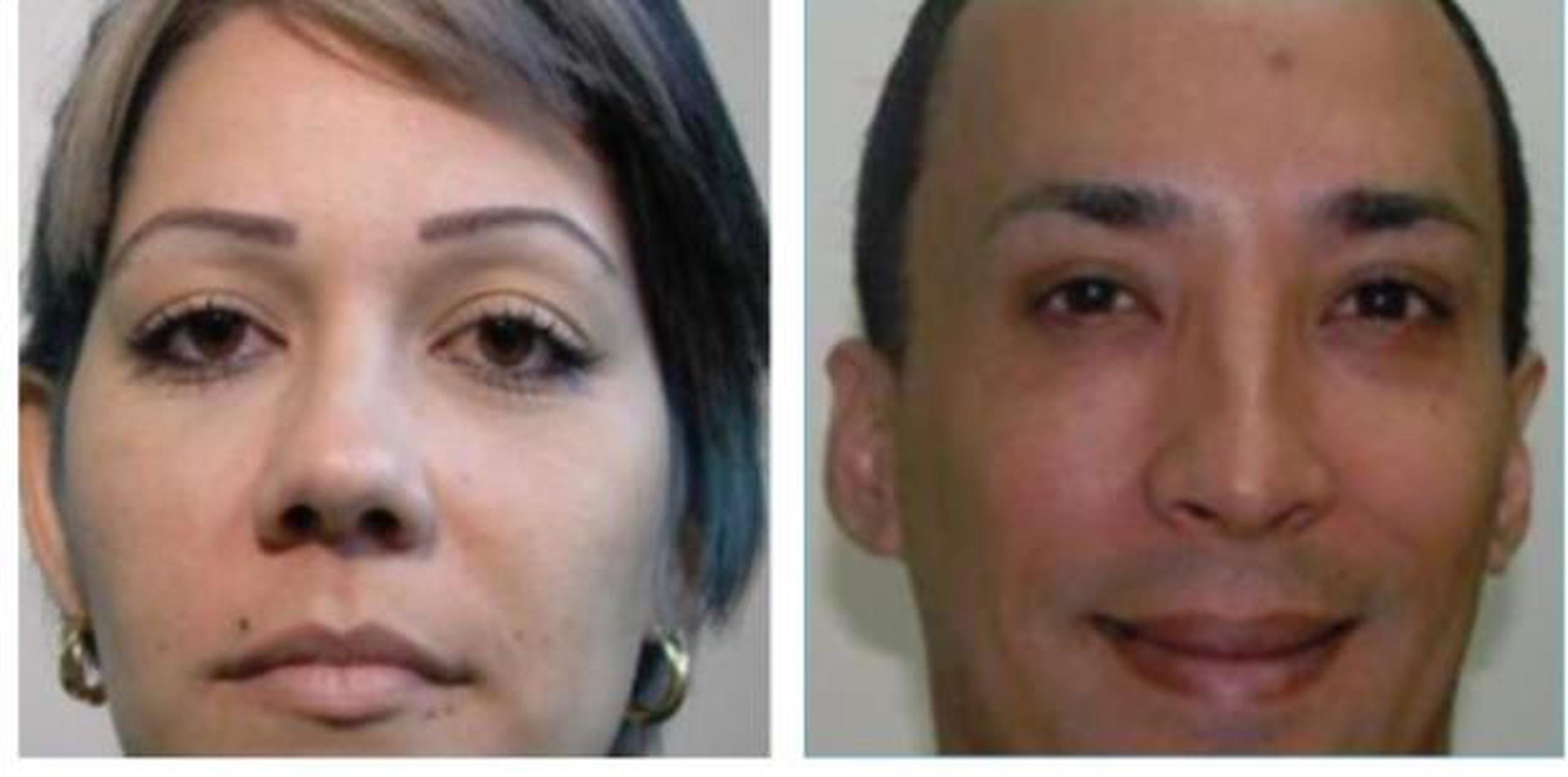 Flerida Jexenia García Pardo, de 31 años, alias Jexi y su pareja Geraldo García Pascual, de 34 años.
