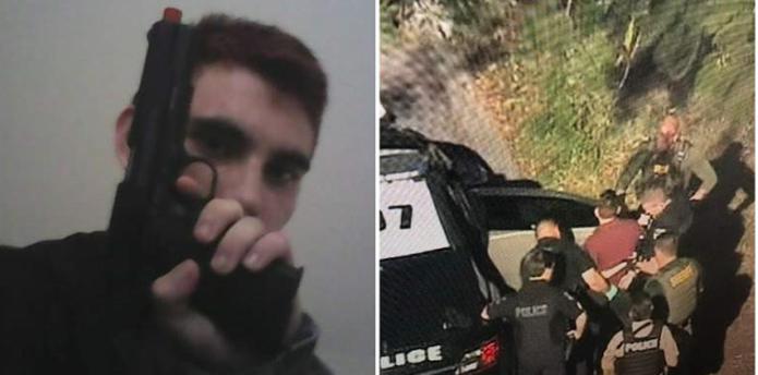 Daniel Huerfano, un alumno que huyó del ataque del miércoles, dijo haber reconocido a Cruz por una foto en Instagram en la que Cruz posaba con un arma delante del rostro. (Montaje)