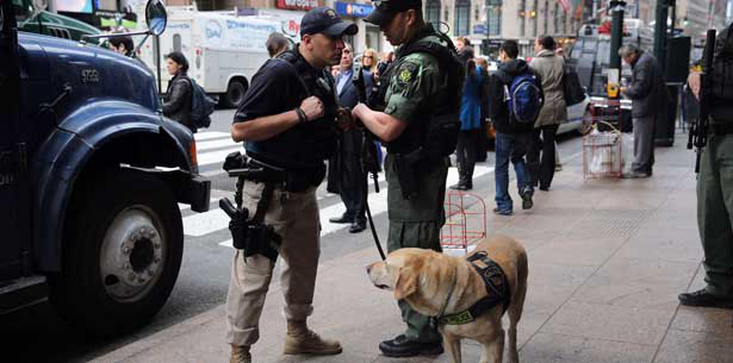 La seguridad en Nueva York se ha incrementado a raíz de las bombas en Boston. (John Moore/Getty Images/AFP)