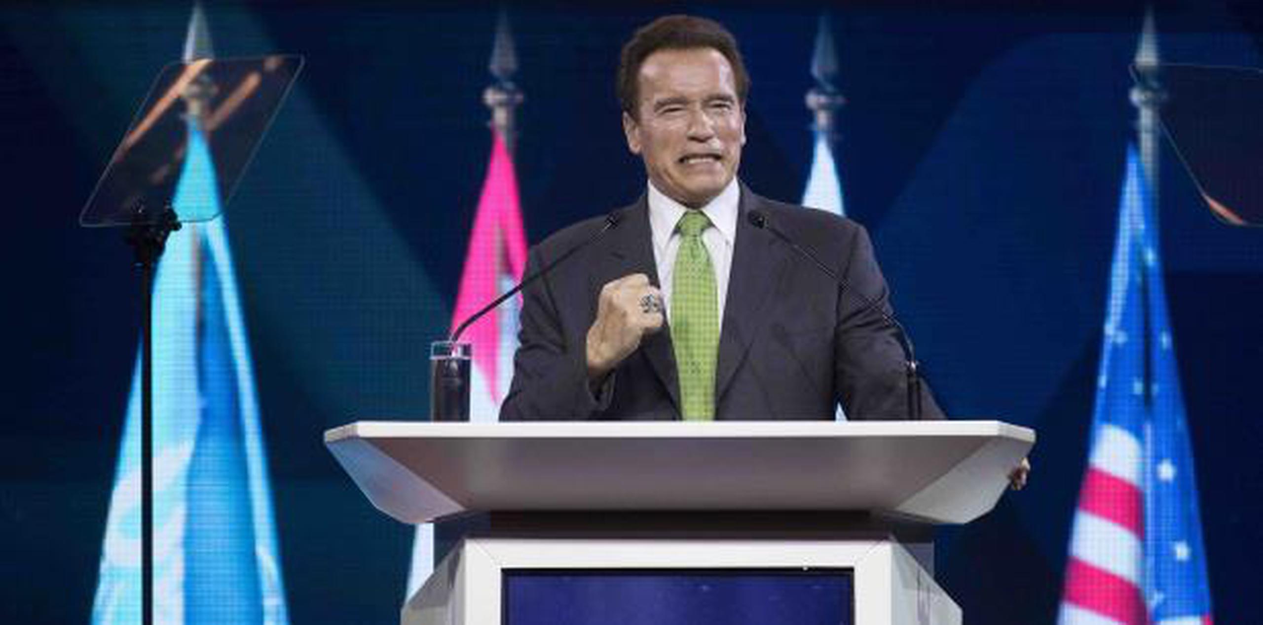 Arnold Schwarzenegger lanzó el mensaje en la inauguración de la R20 Austrian World Summit. (EFE)