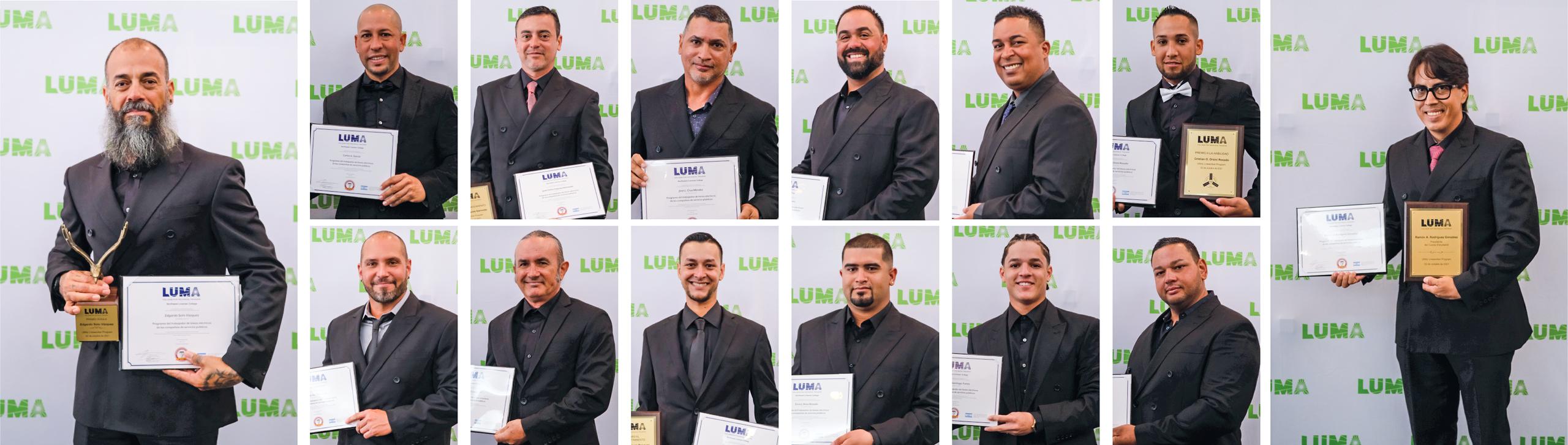 Los 14 graduados fueron reconocidos por culminar el curso de "Trabajador de Líneas Eléctricas" que ofrece el instituto técnico de LUMA Energy.