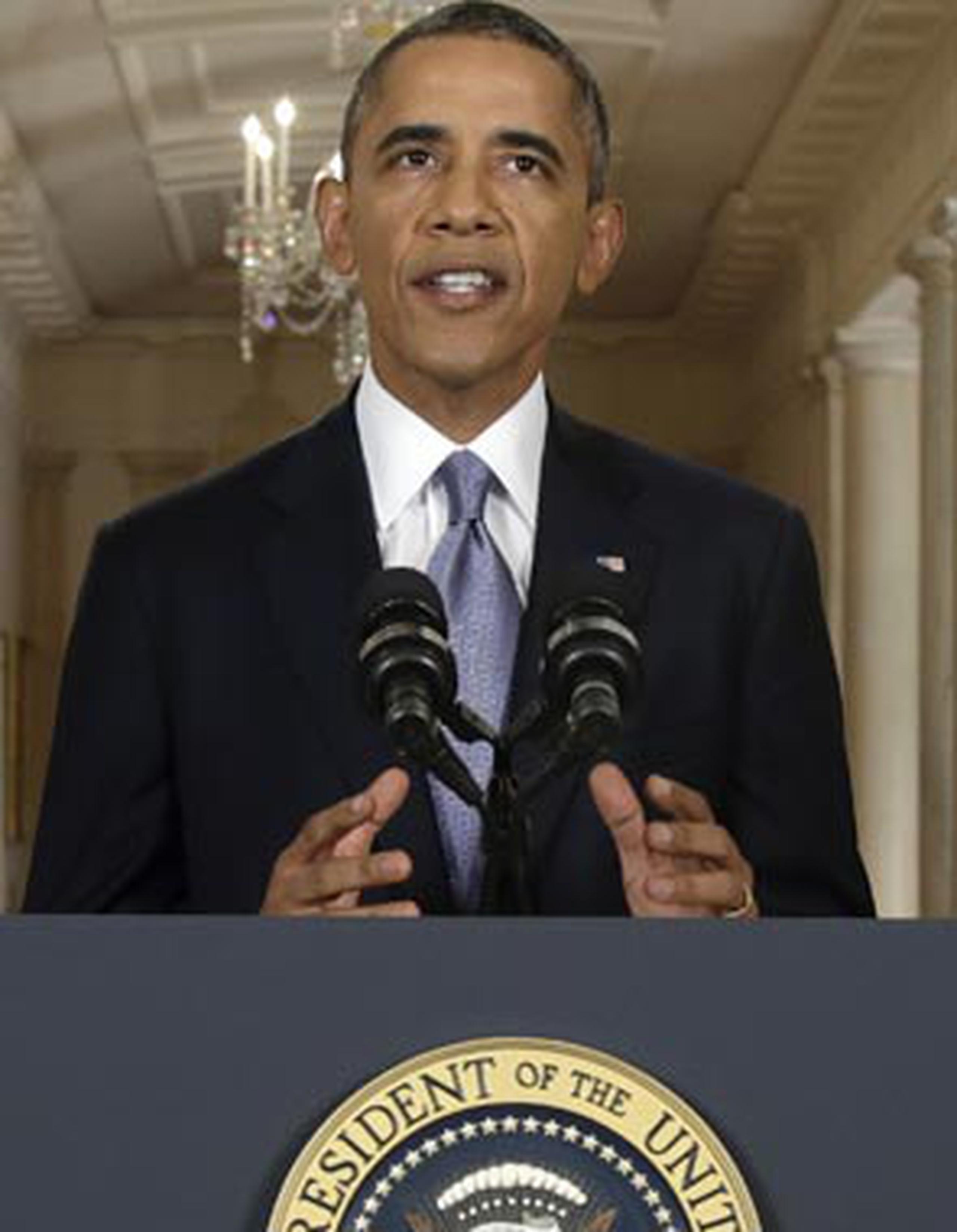 Obama insistió en que las fuerzas armadas de Estados Unidos mantendrán la presión sobre el régimen del presidente Bashar Assad. (AP)