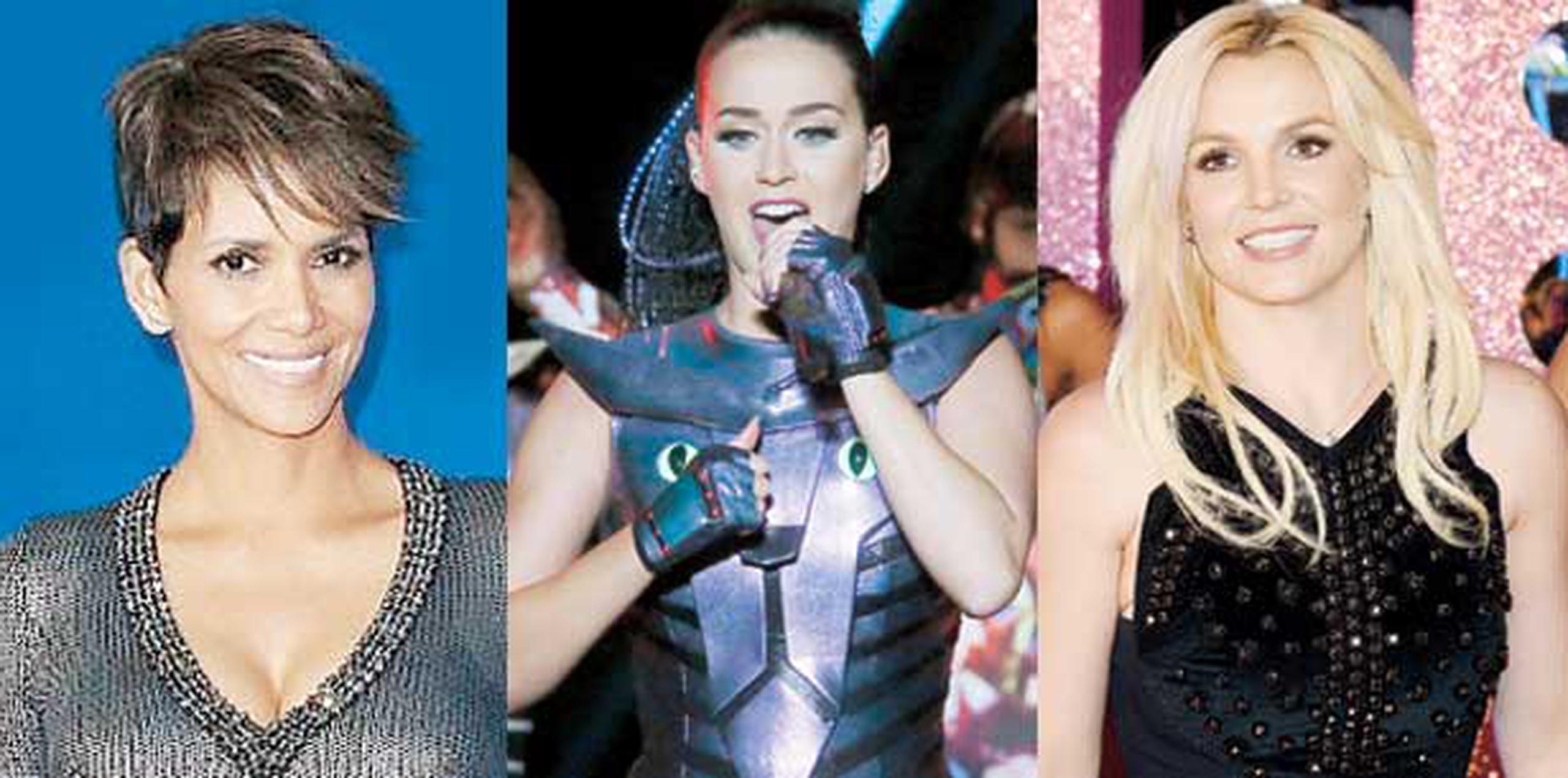 Halle Berry, Katy Perry y Britney Spears (Archivo)