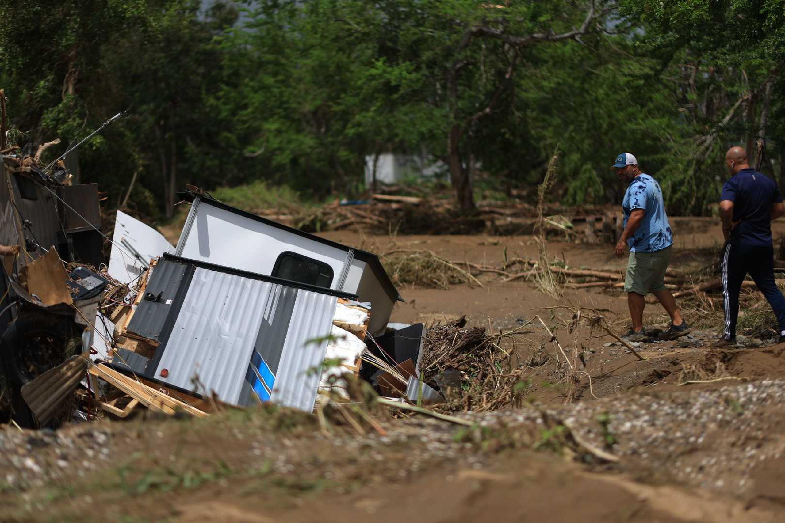Imagen de la destrucción que causó el huracán Fiona en Villa Esperanza, Salinas.