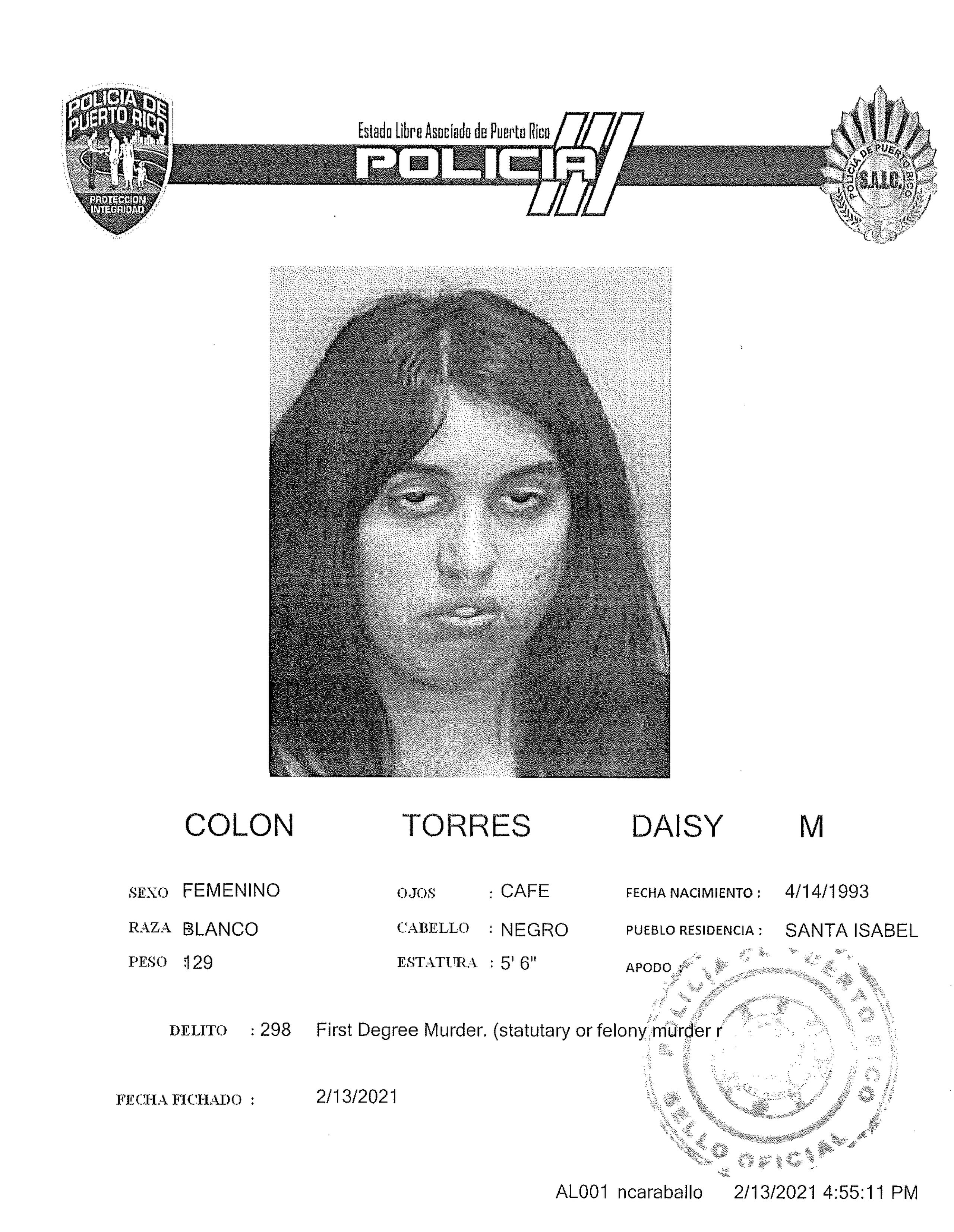 Ficha de Daisy Colón Torres.