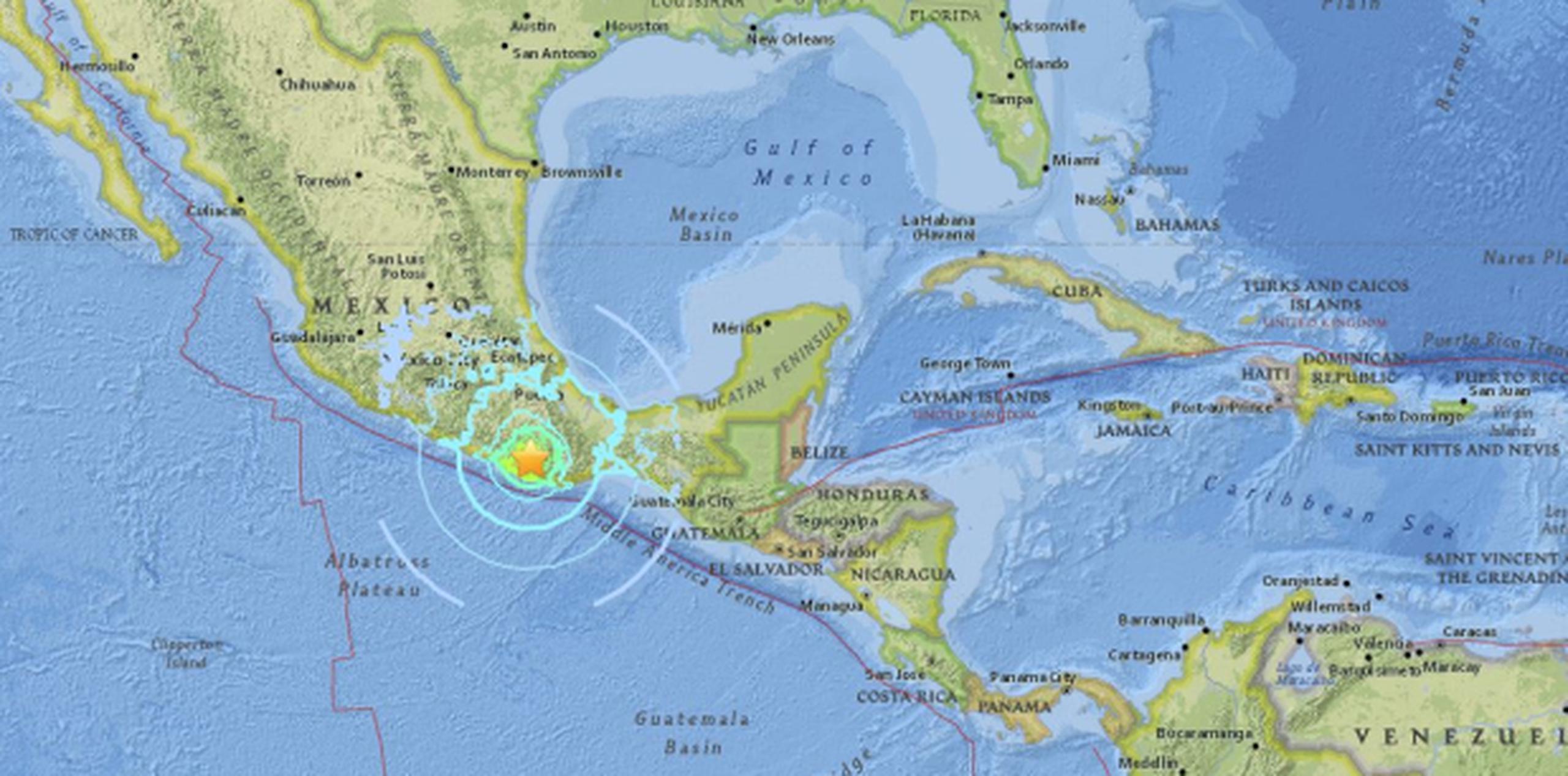 El Servicio Sismológico de México señaló que casi una hora después del sismo se habían presentado al menos 59 réplicas. (USGS)