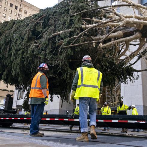 El árbol de Navidad de Nueva York llega al Rockefeller Center