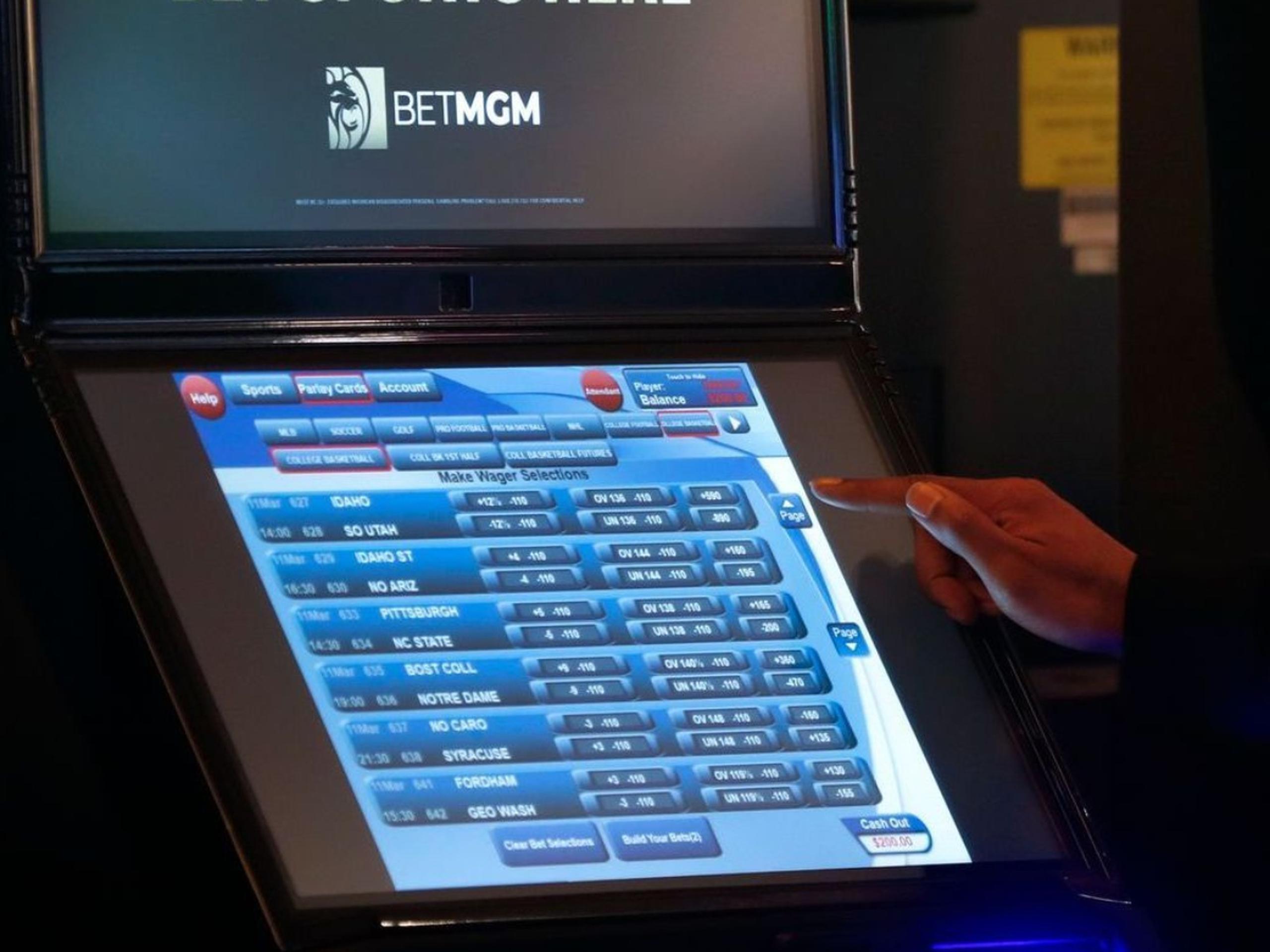 Ejemplo de las máquinas de BETMGM que estarían en Casino del Mar.