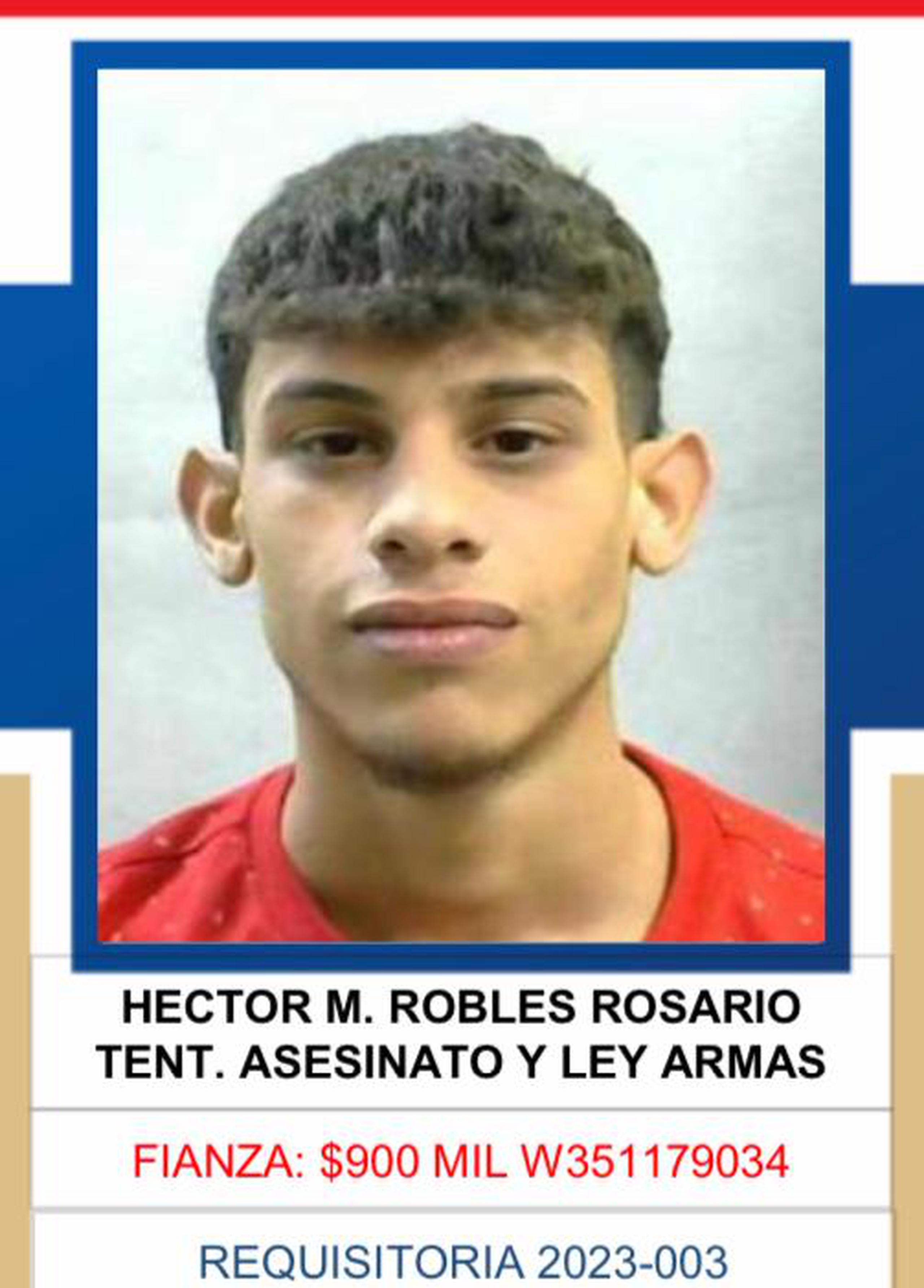 Héctor M. Robles Rosario estaba en la lista de "Los más buscados" por hechos ocurridos el 29 de diciembre de 2022.