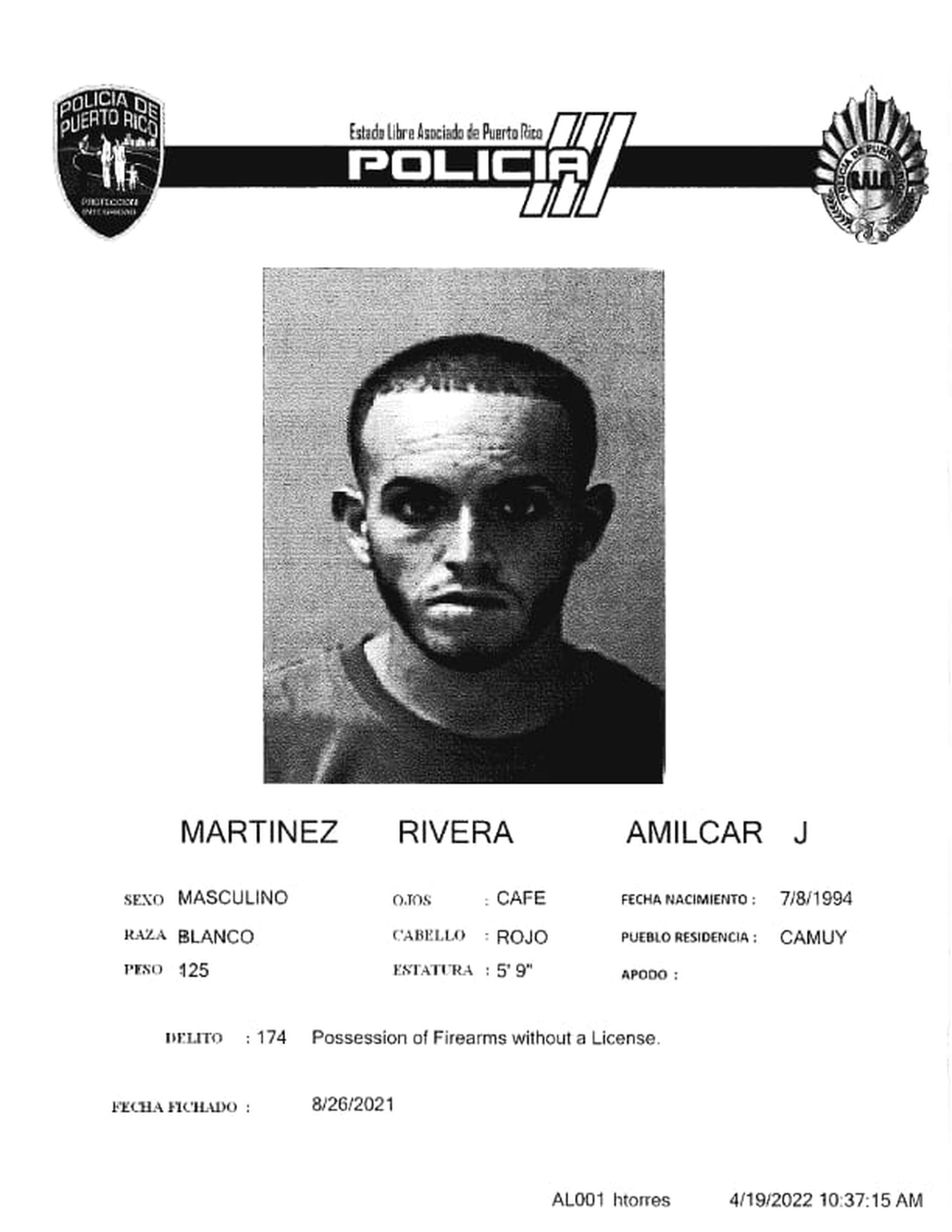 Amilcar J. Martínez Rivera fue asesinado en Camuy y el hombre que le disparó fue baleado por un ciudadano que según las autoridades actuó en legítima defensa.