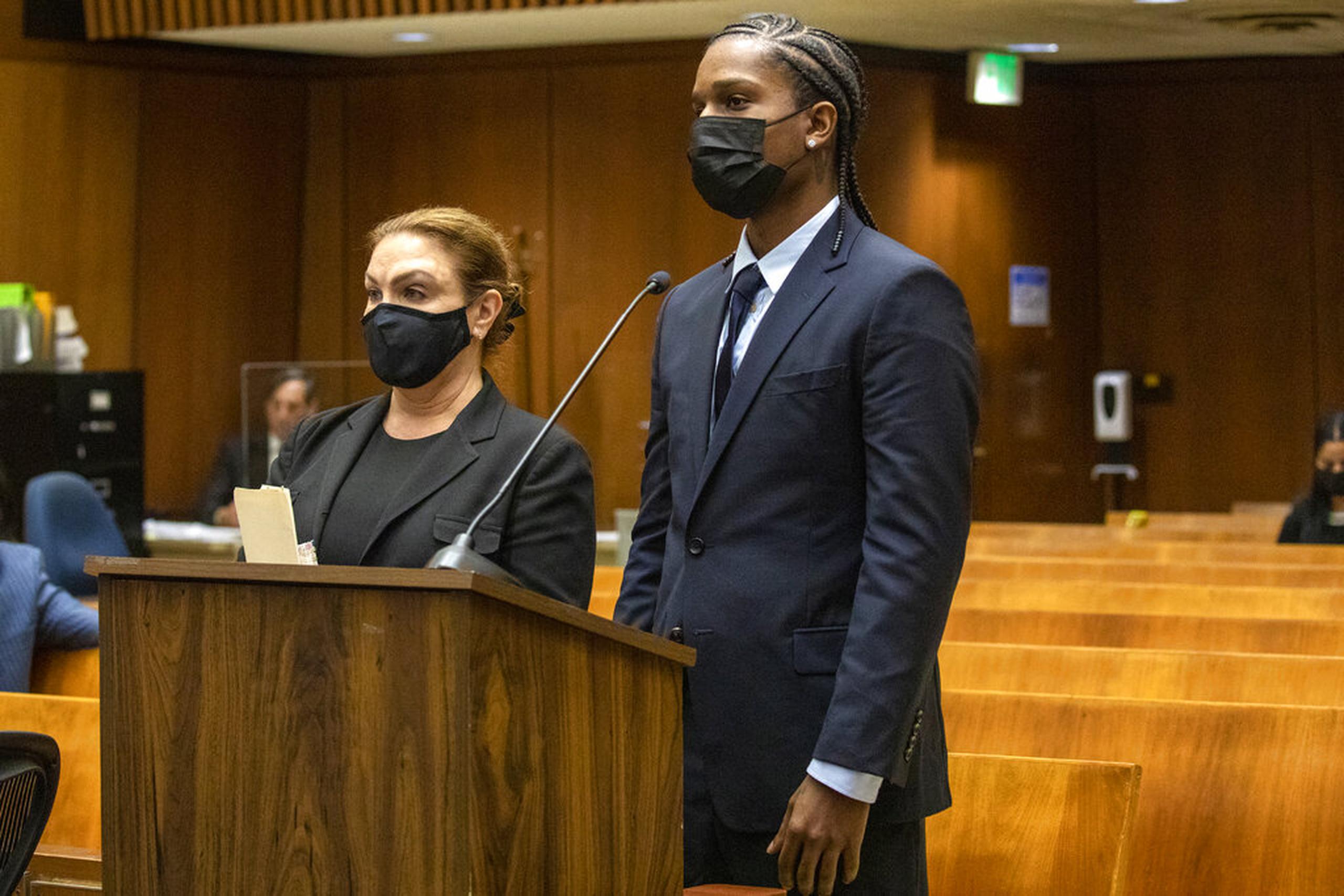 El rapero A$AP Rocky en la sala de la corte superior de Los Ángeles el 17 de agosto de 2022.