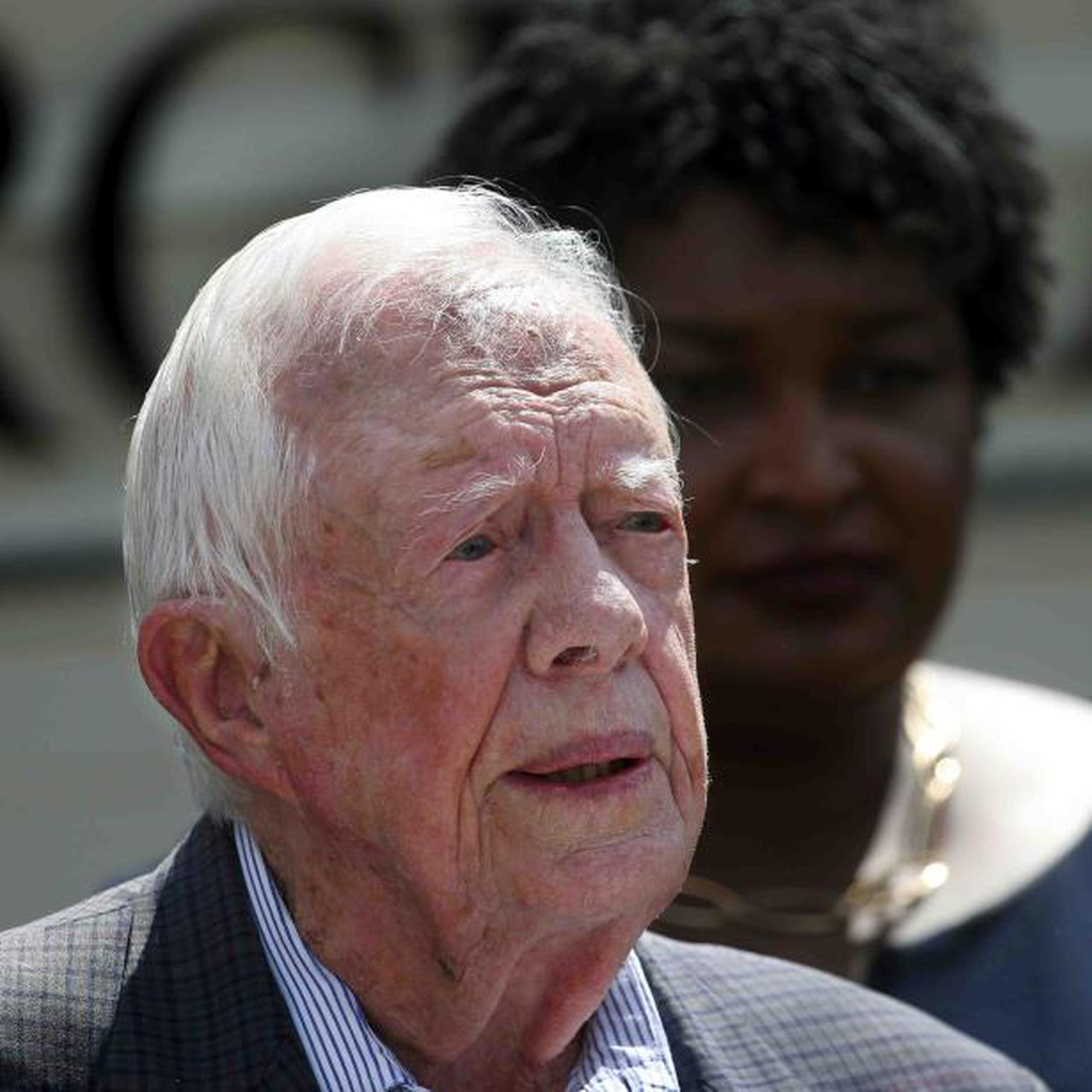 Este viernes, Jimmy Carter cumplió 94 y 172 días, superando en un día la vida del expresidente George H.W. Bush, quien murió el 30 de noviembre a la edad de 94 años y 171 días. (AP / John Bazemore)