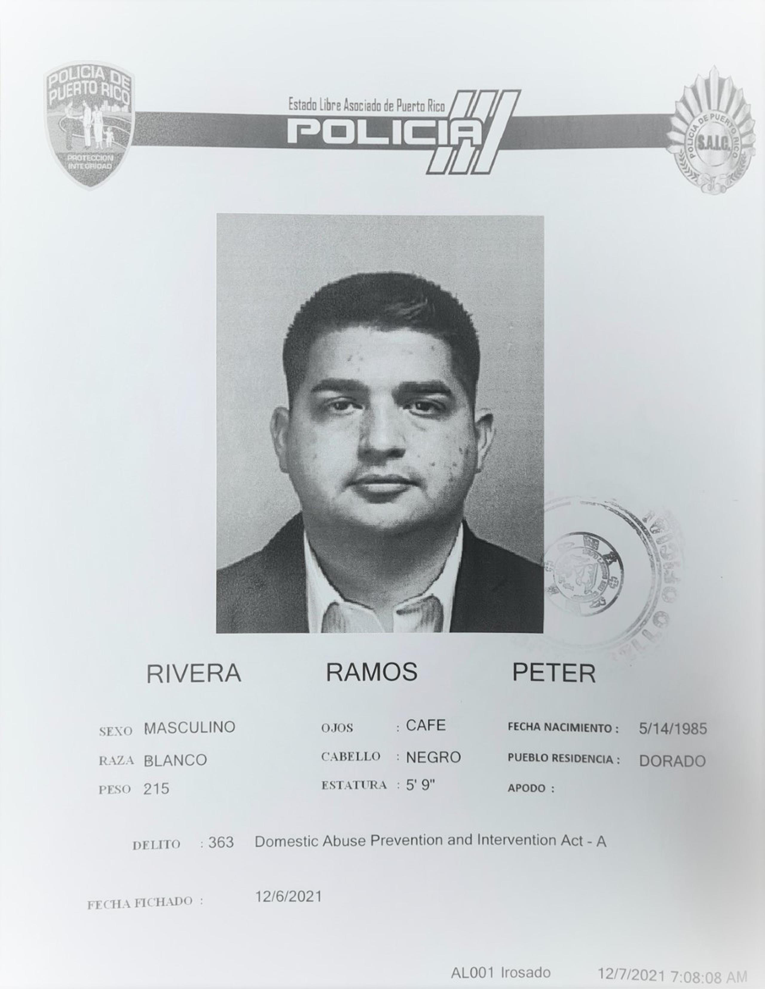 Peter Rivera Ramos fue acusado por violencia doméstica y maltrato de menores por hechos ocurridos en su residencia en Dorado.