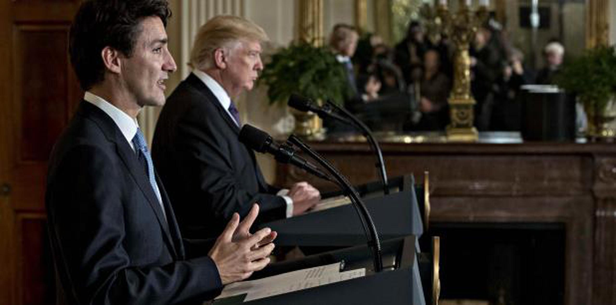 Trudeau y Trump se han expresado con optimismo del acuerdo alcanzado. (AP)