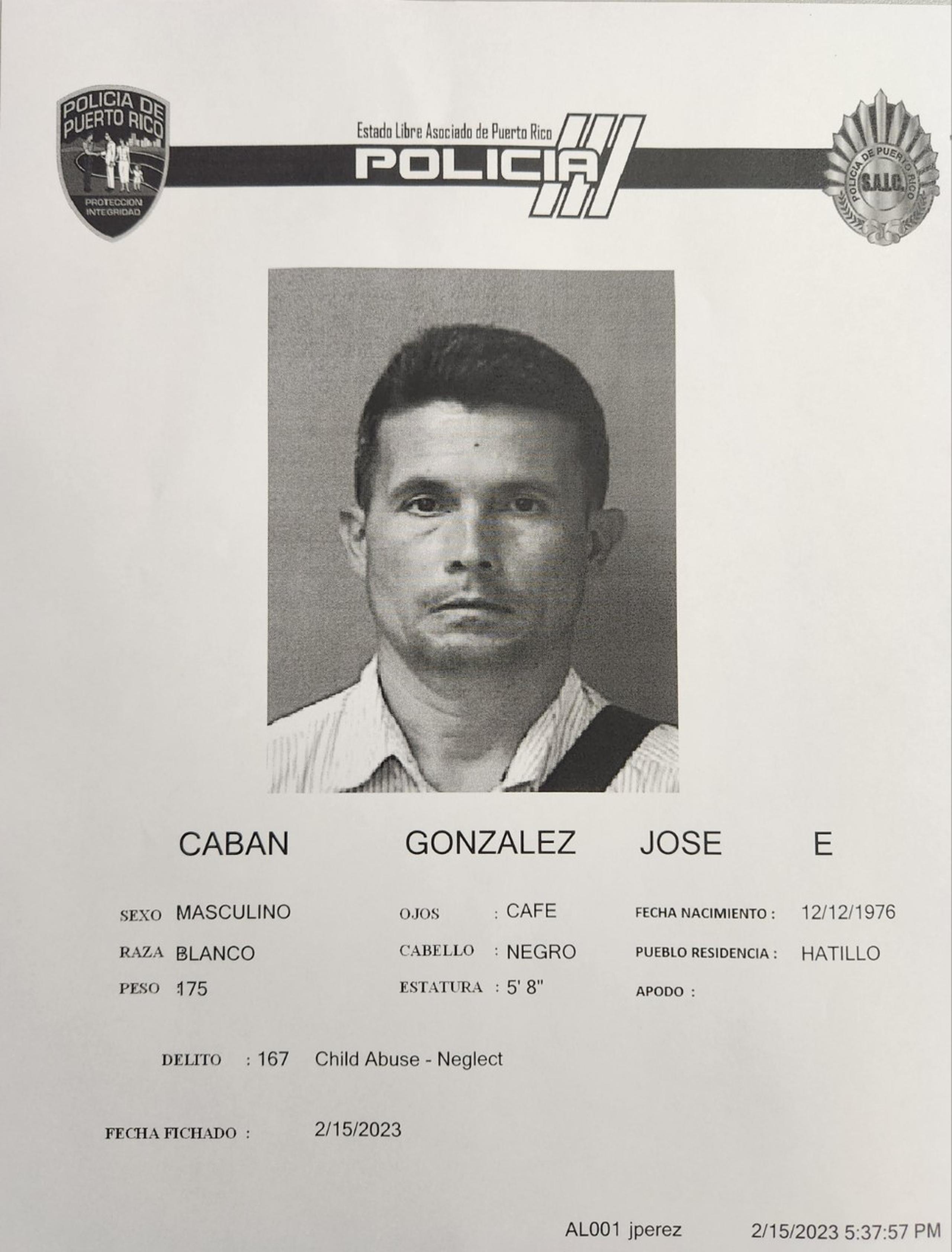 Jose E. Cabán González, maestro acusado de maltrato