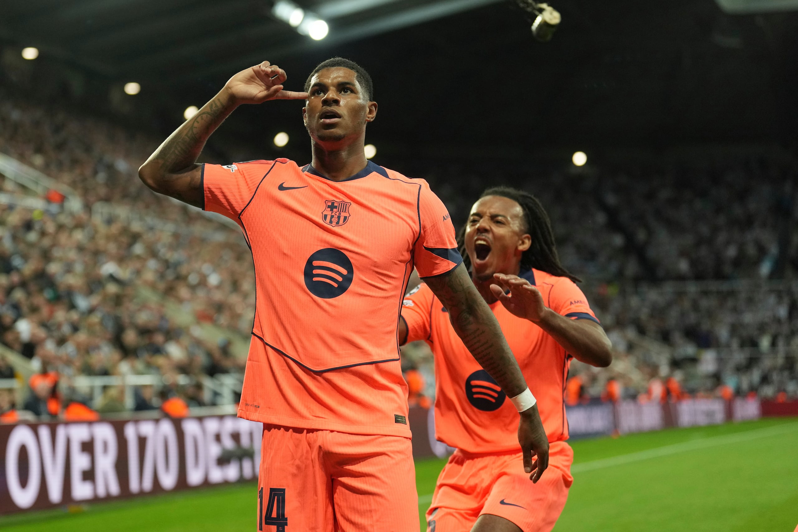 Marcus Rashford tras marcar el segundo gol.
