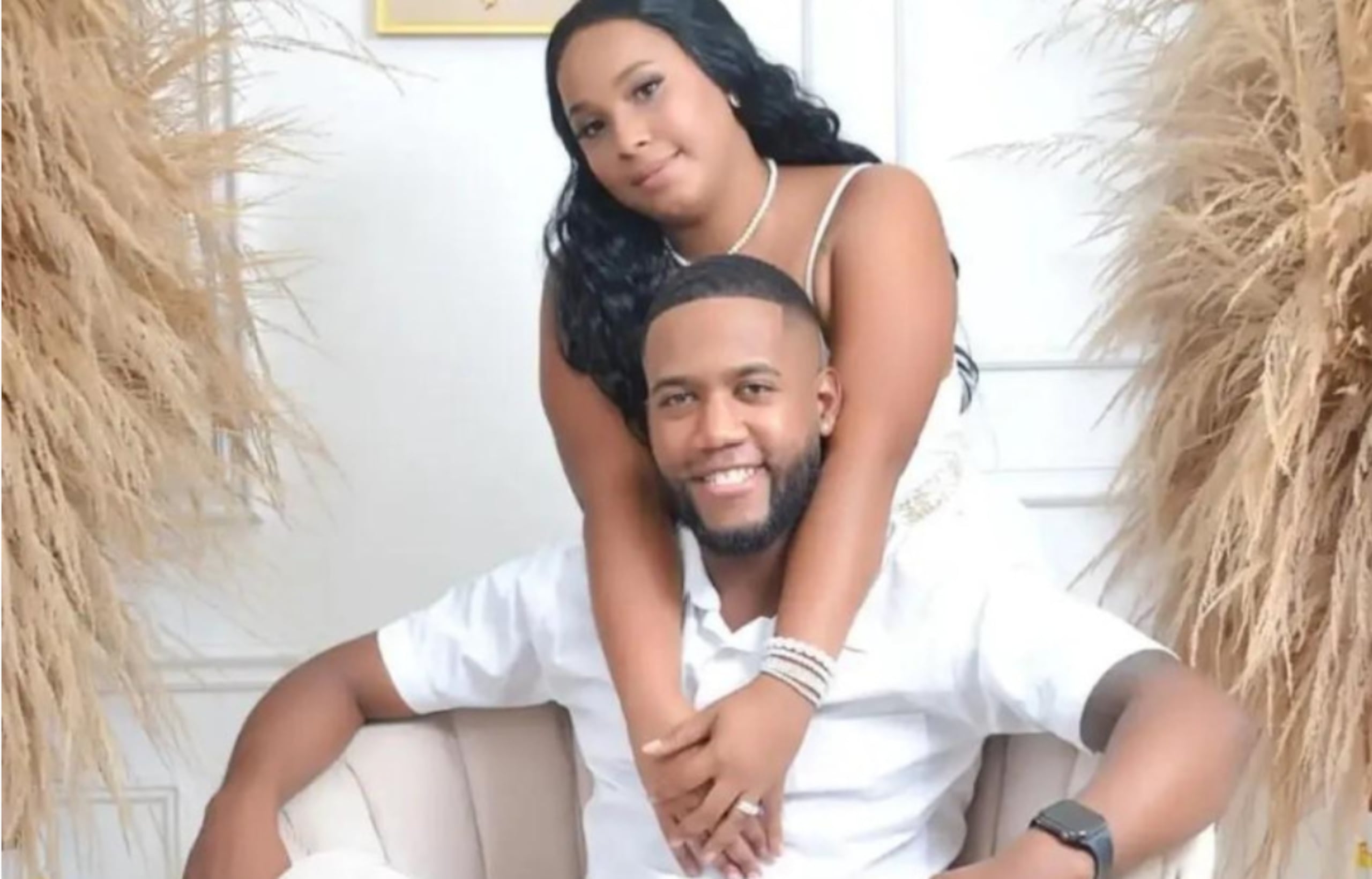 Dioelmi Cabrera y su esposa.